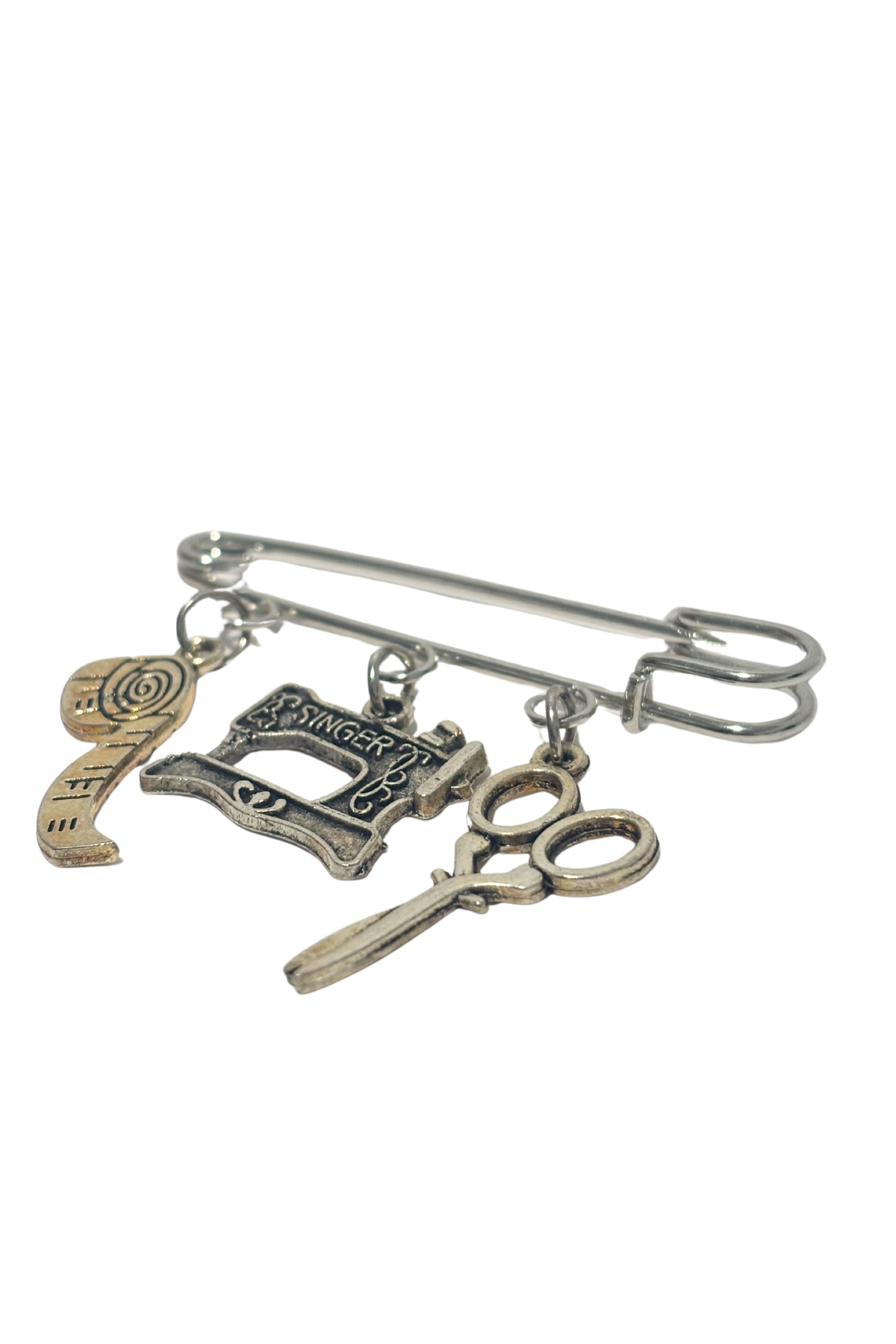 Unique sewing charms pin