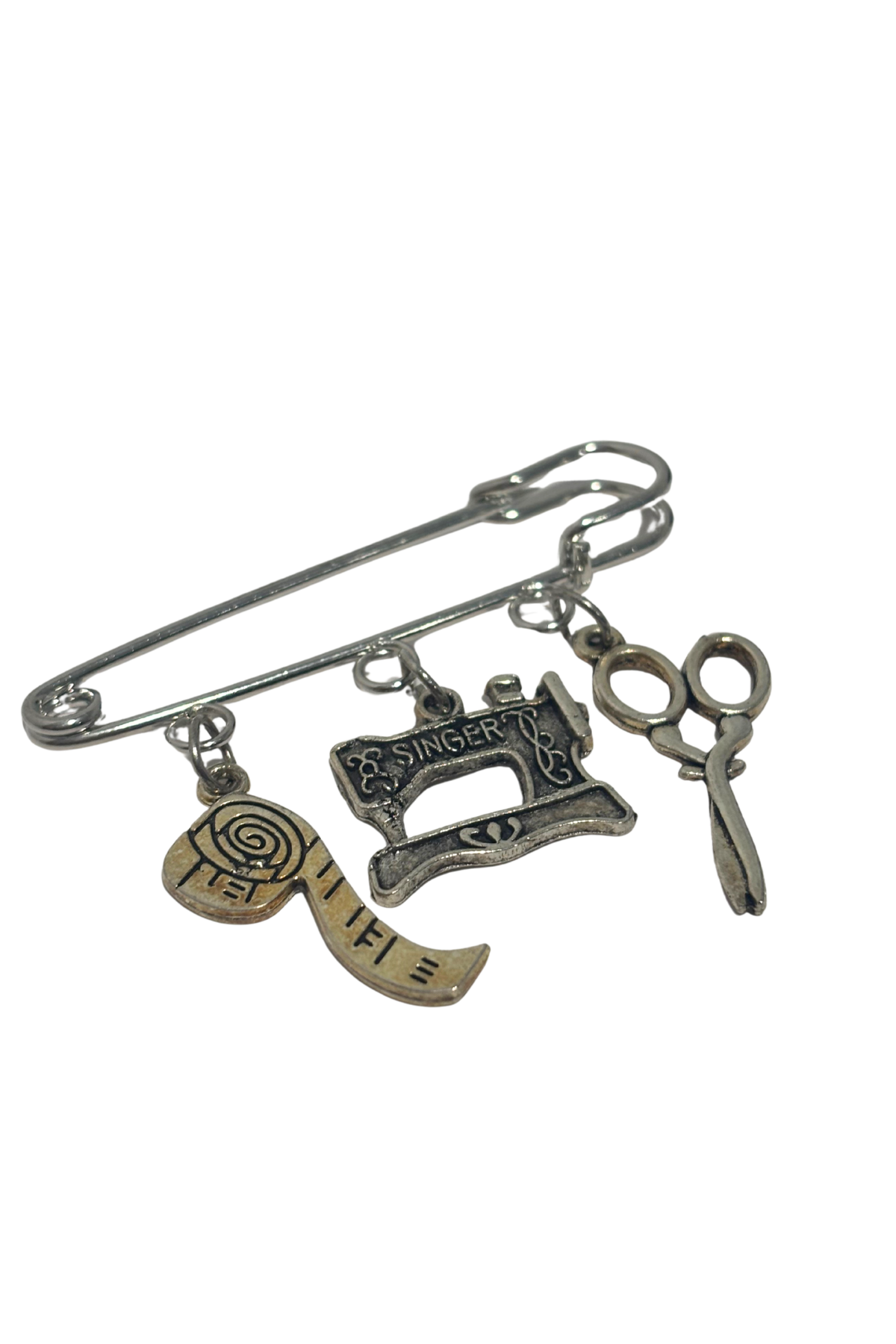 Unique sewing charms pin