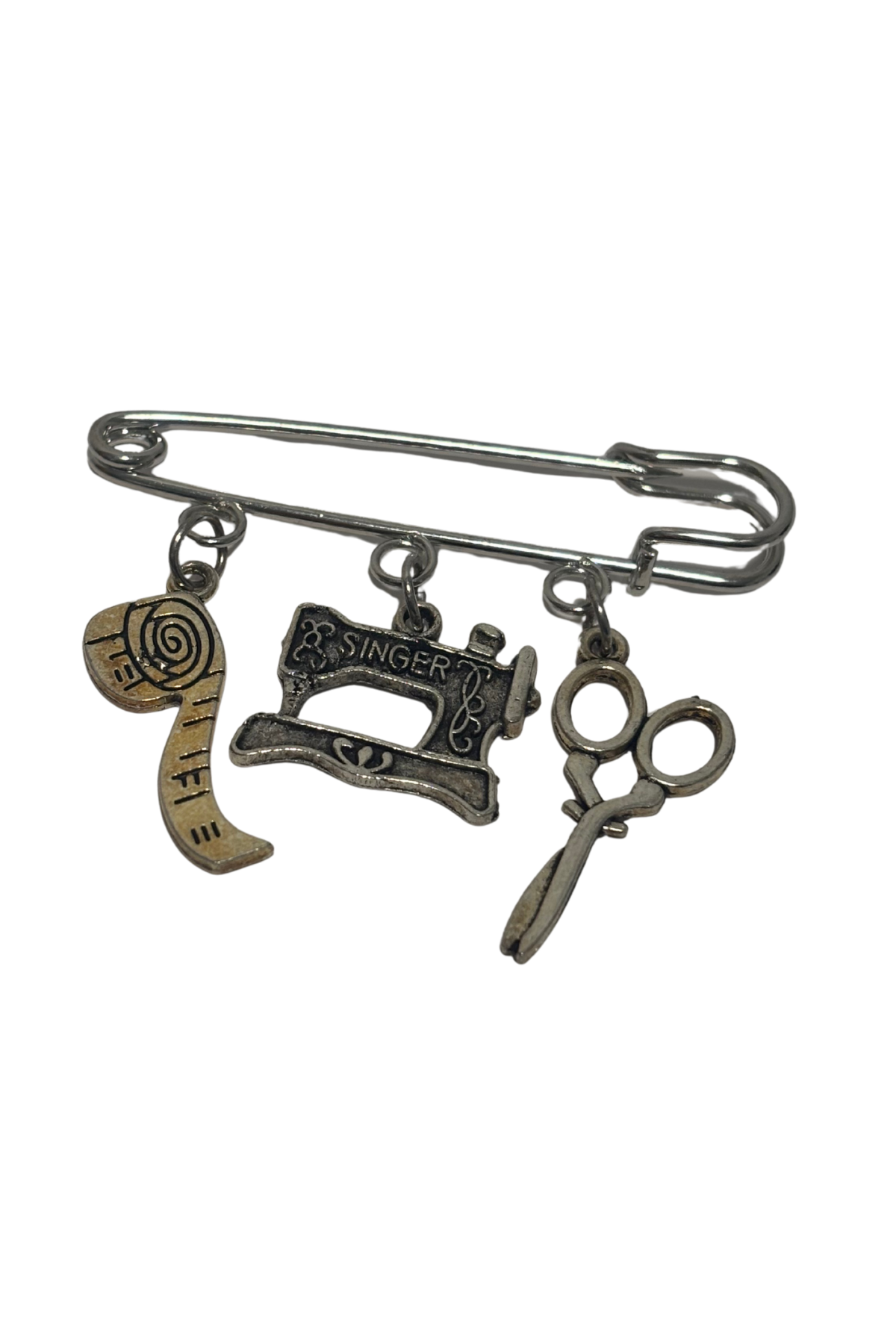 Unique sewing charms pin