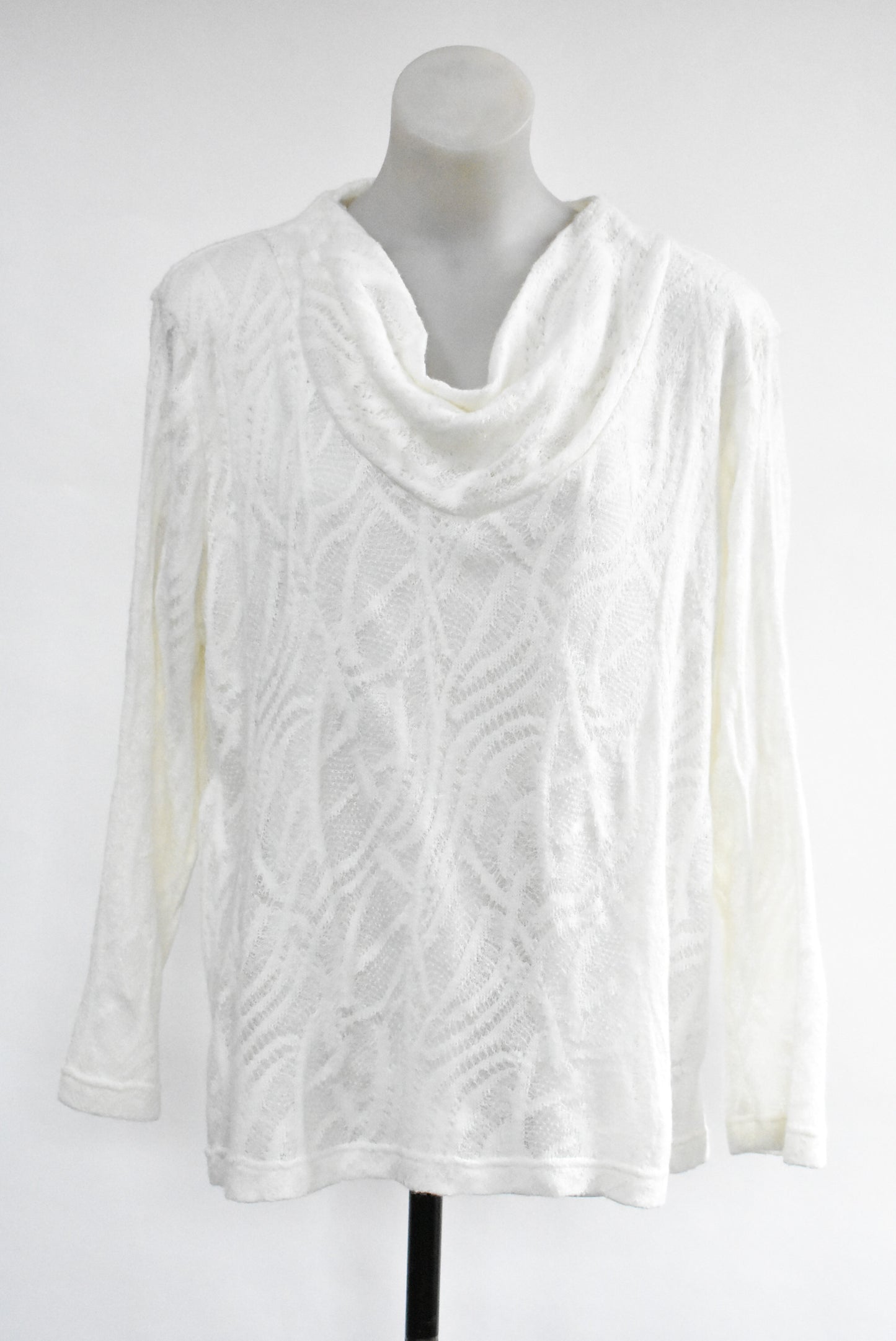 Cashews lace knit sweater, made in NZ, size 20