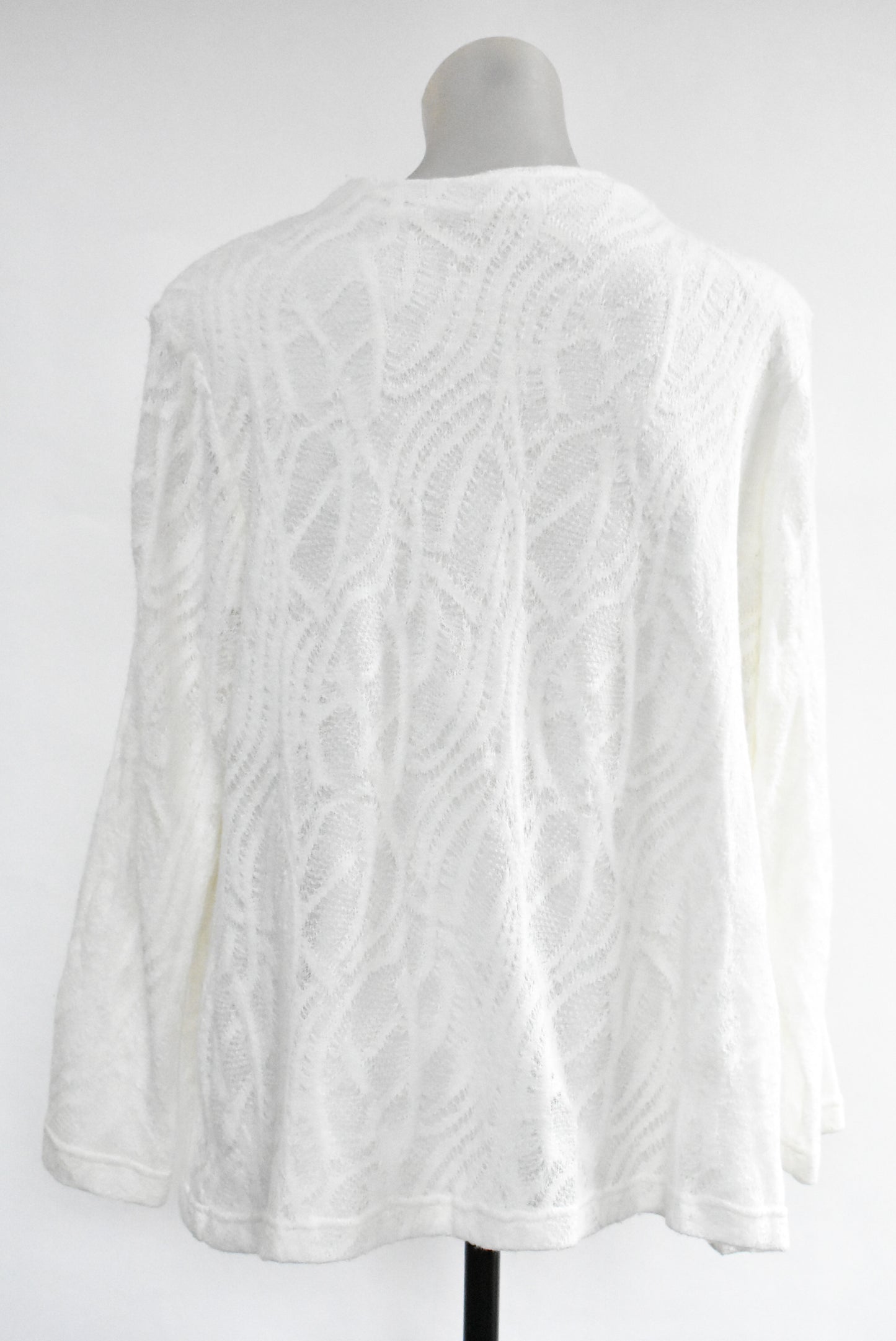 Cashews lace knit sweater, made in NZ, size 20