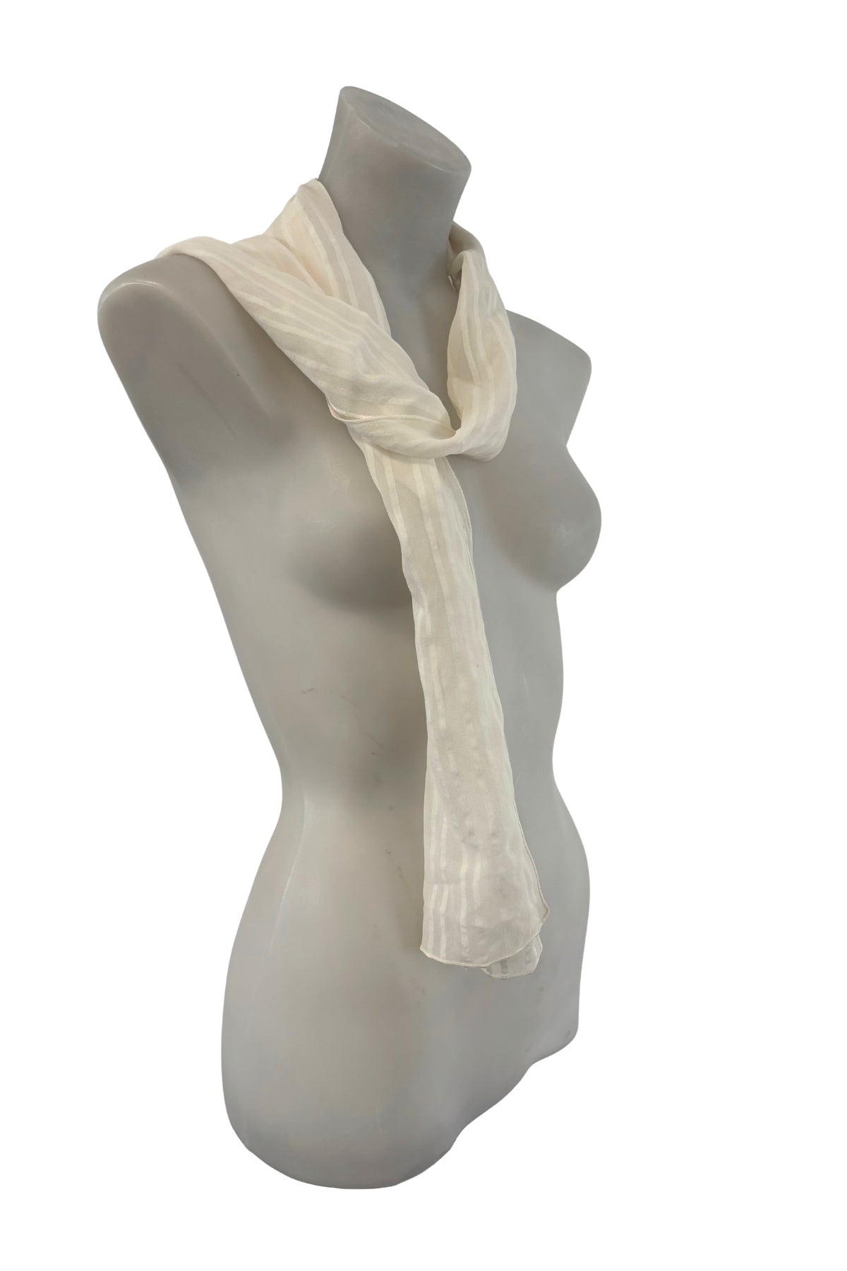 Beautiful off-white silk scarf