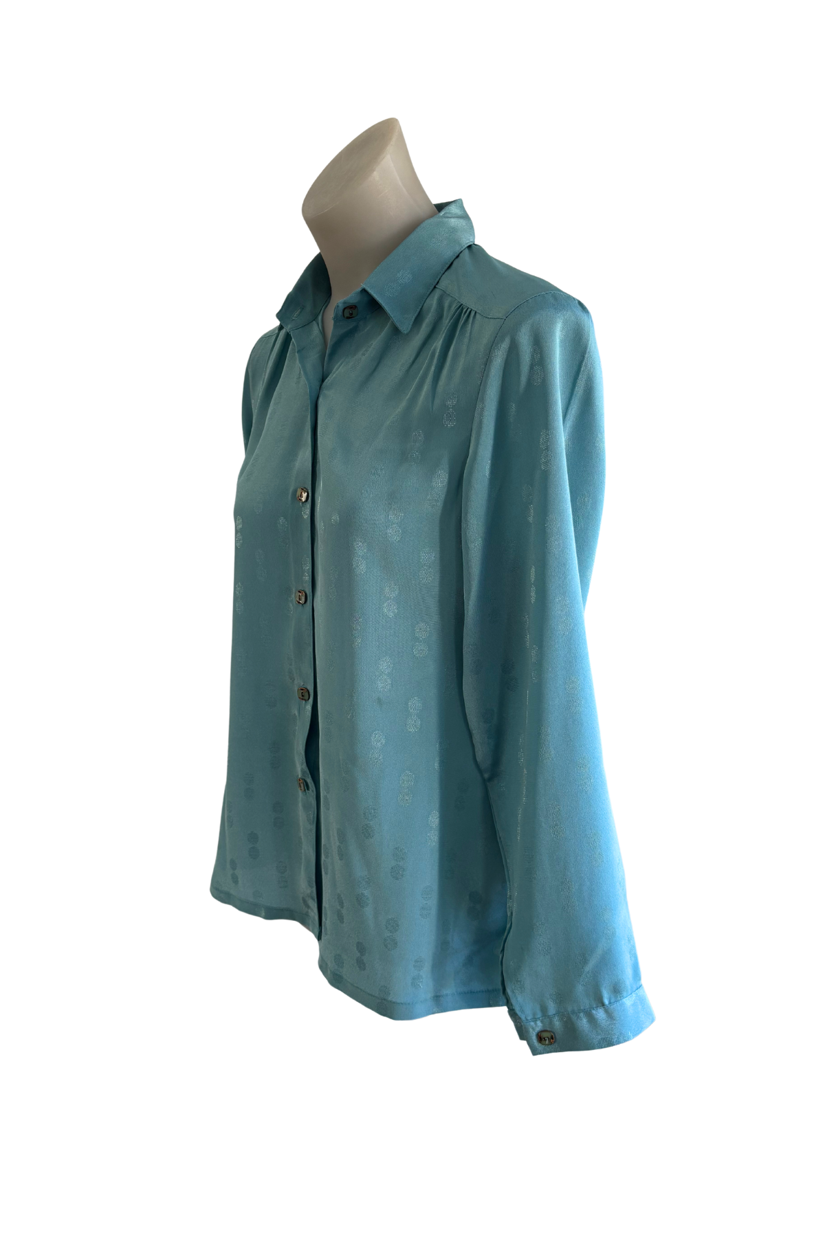 WK retro button up blouse, M