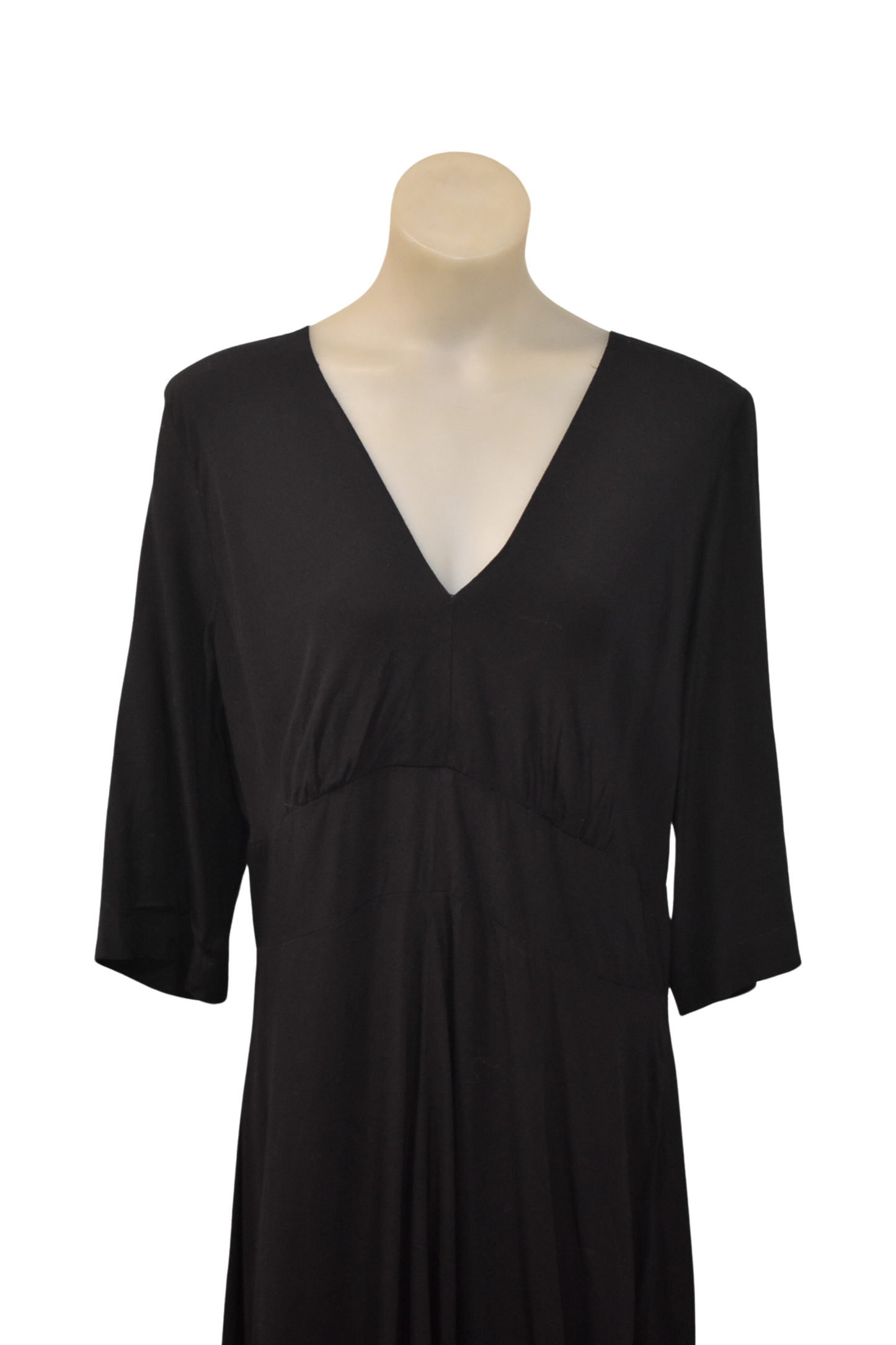 Caroline Sills NZ made black flowy dress, 14