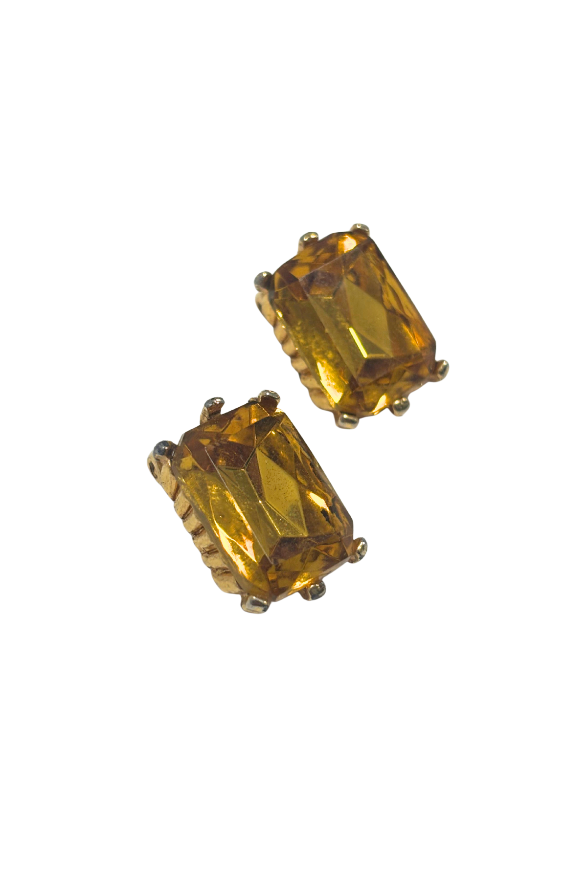 Vintage blingy costume clip on earrings