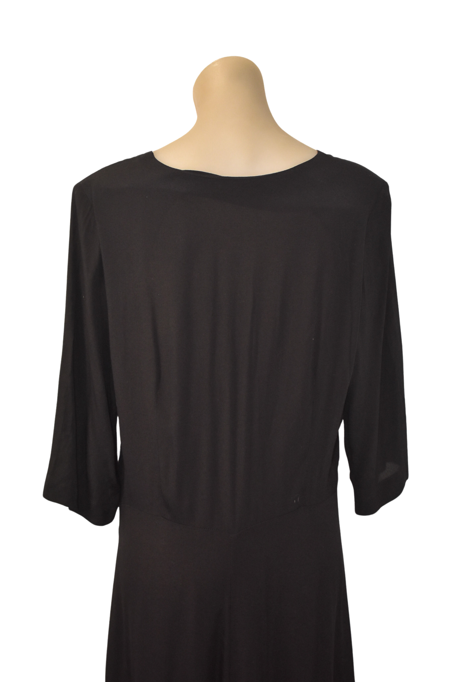 Caroline Sills NZ made black flowy dress, 14