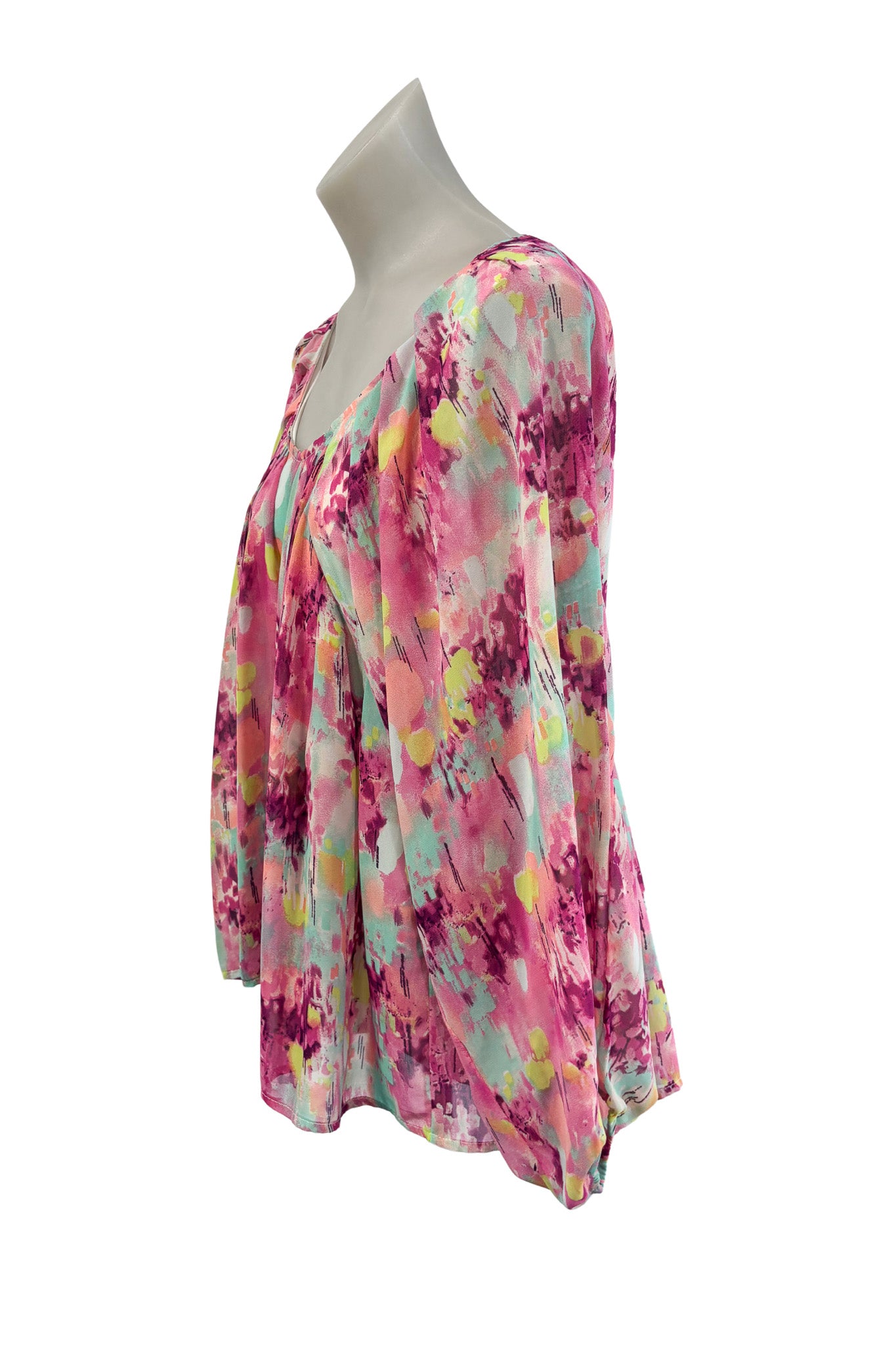 Augustine water colour flowy blouse, S
