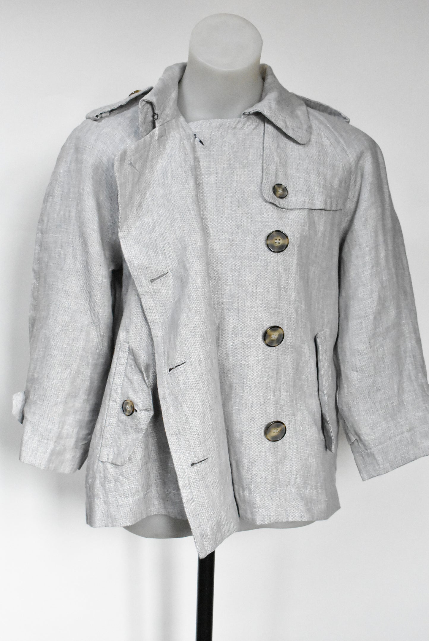 Trenery grey linen jacket, 8