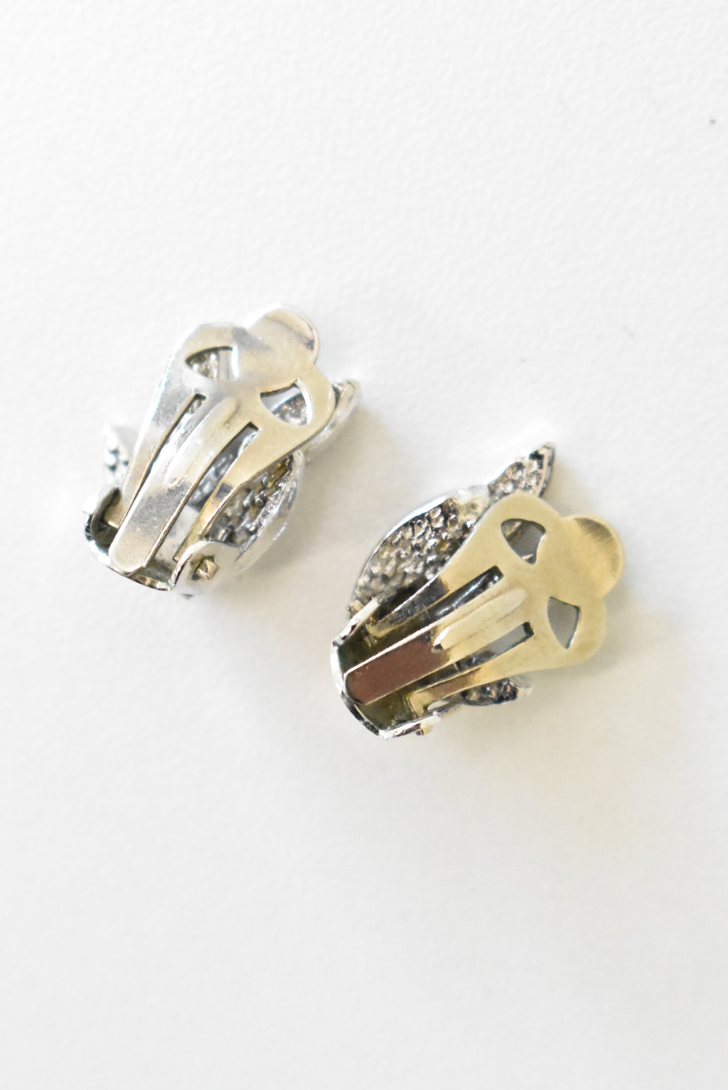 Vintage clip on marcasite earrings