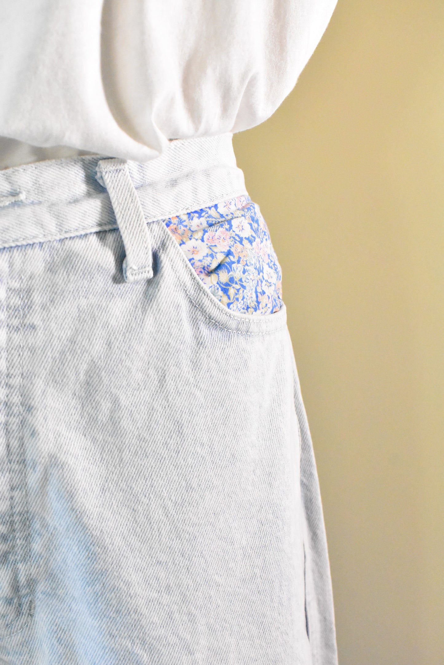 Dee's high waisted retro floral panel mom jeans, 14