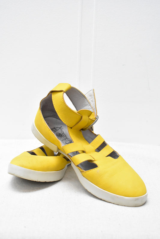 FLY London bright yellow shoes, 36