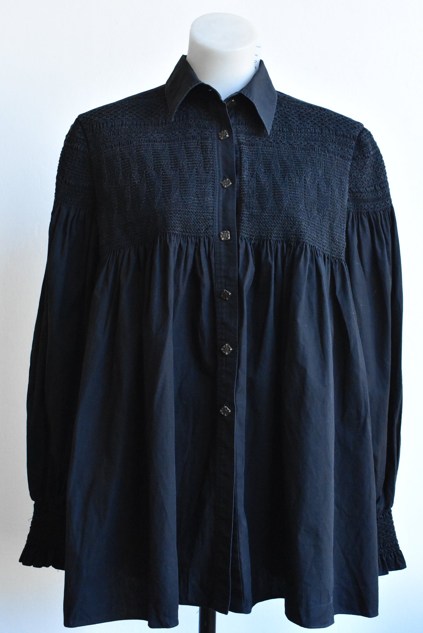 Bazar by Christian Lacroix shirred and gathered shirt, s/m