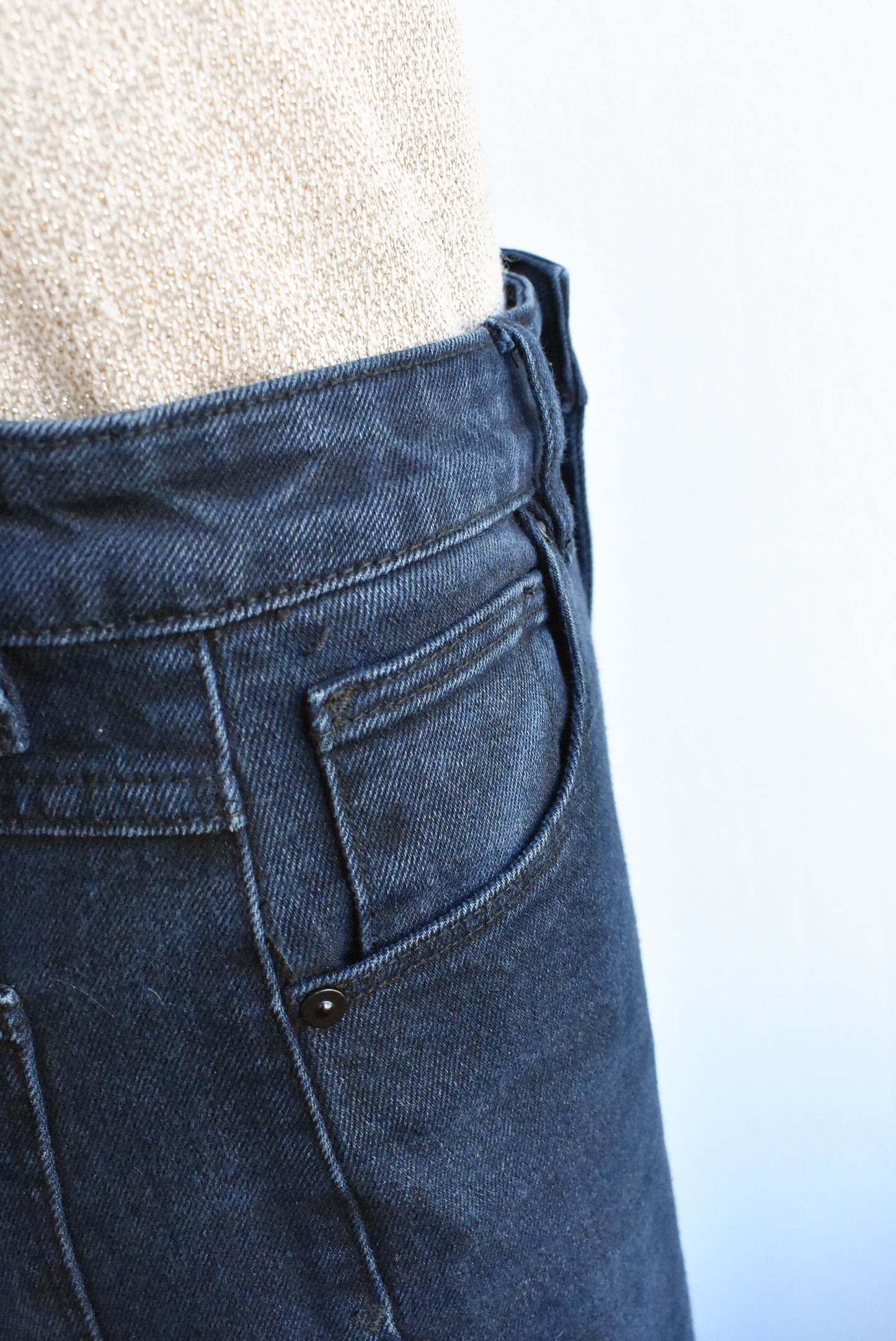 Abrand Jeans dark blue high rise jeans, S