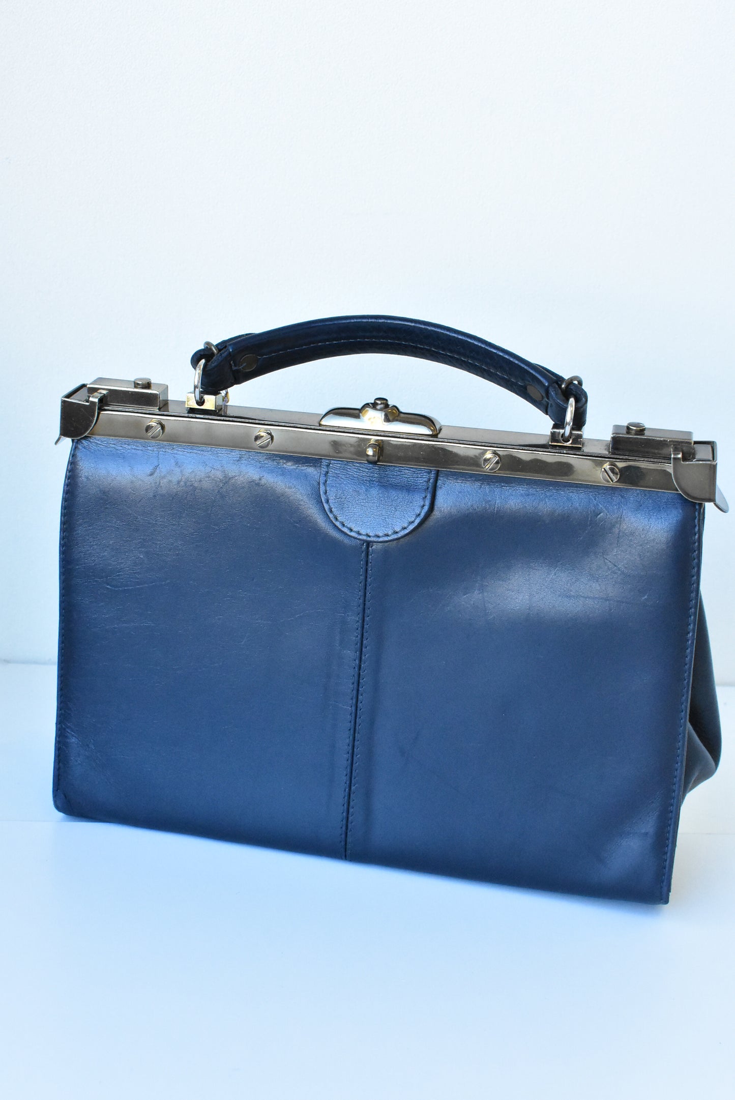 Florian (faux?) dark navy handbag