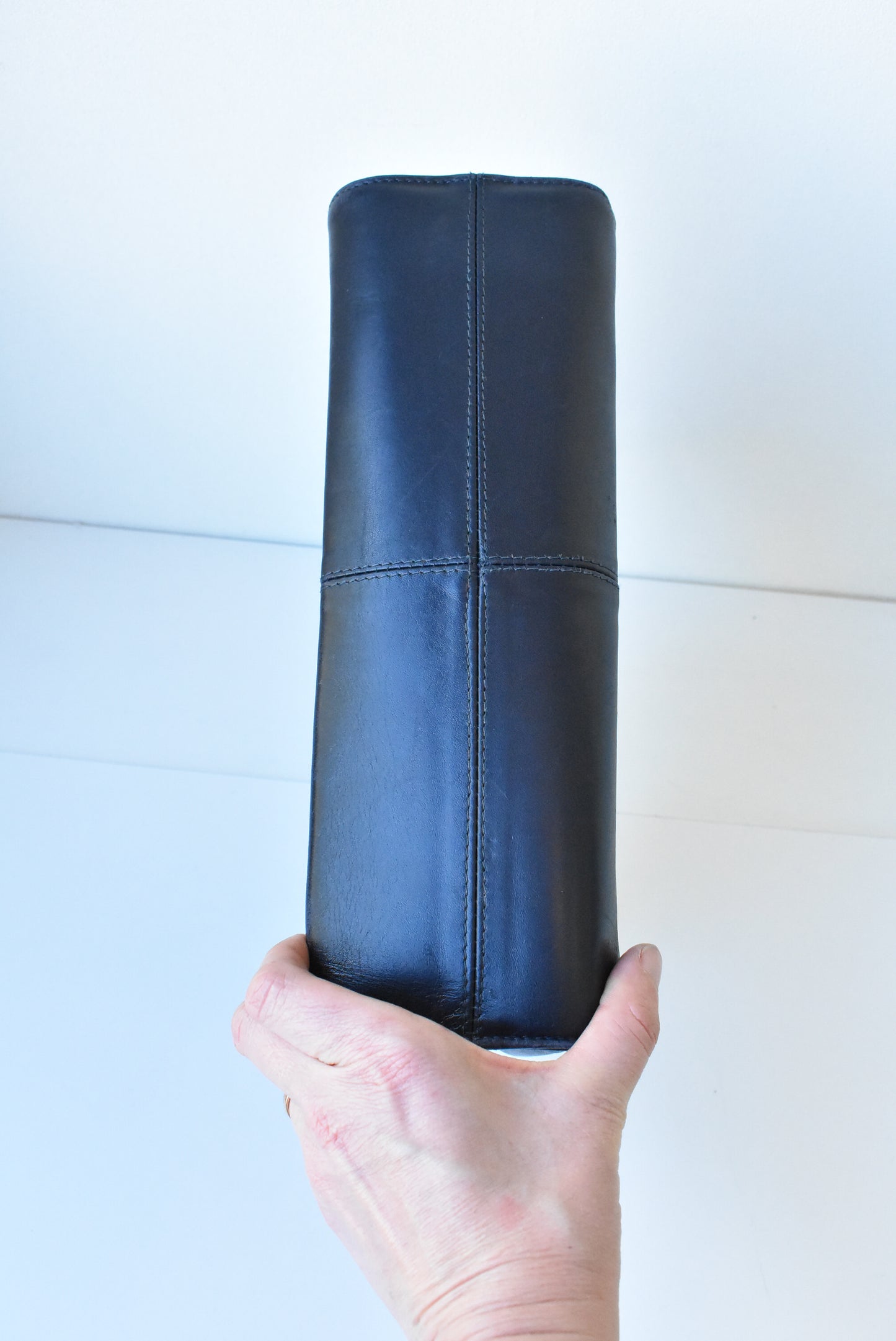 Florian (faux?) dark navy handbag