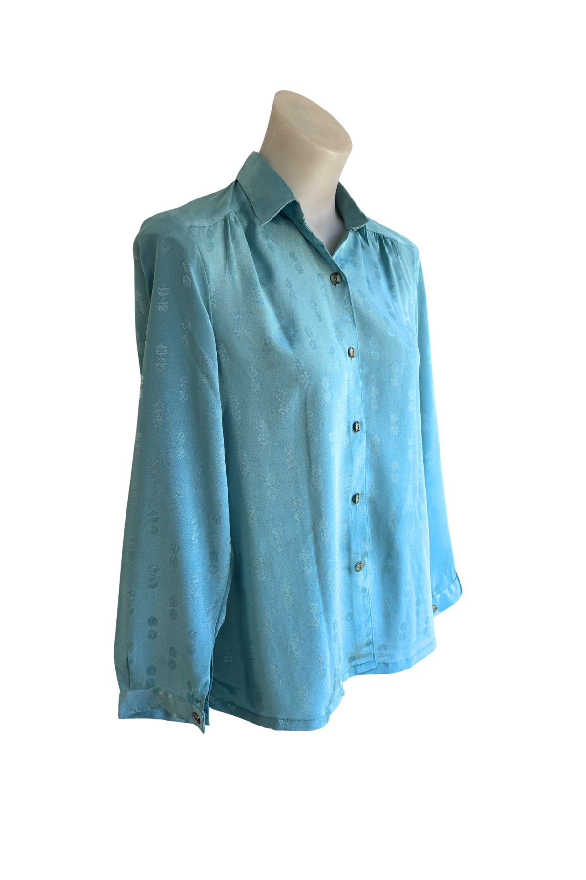 WK retro button up blouse, M