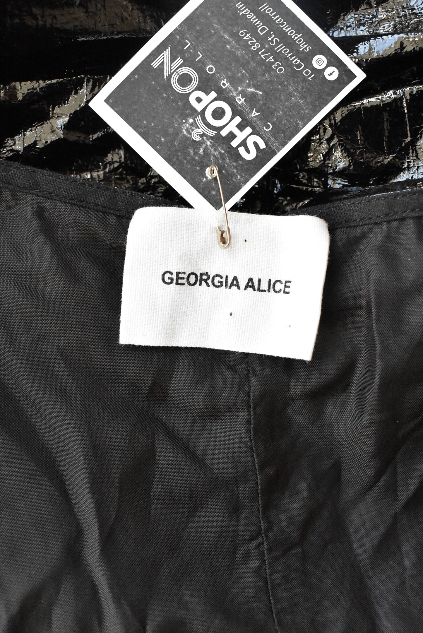 Georgia Alice black mini-dress, size S