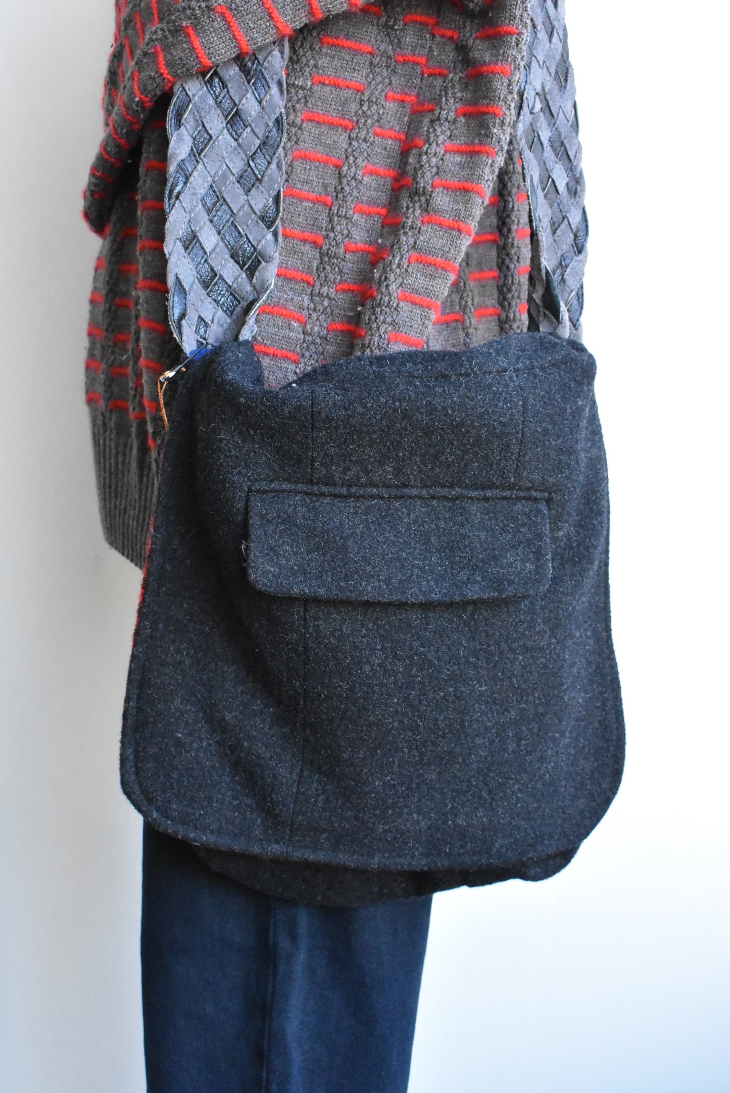 Handmade felt shoulder bag