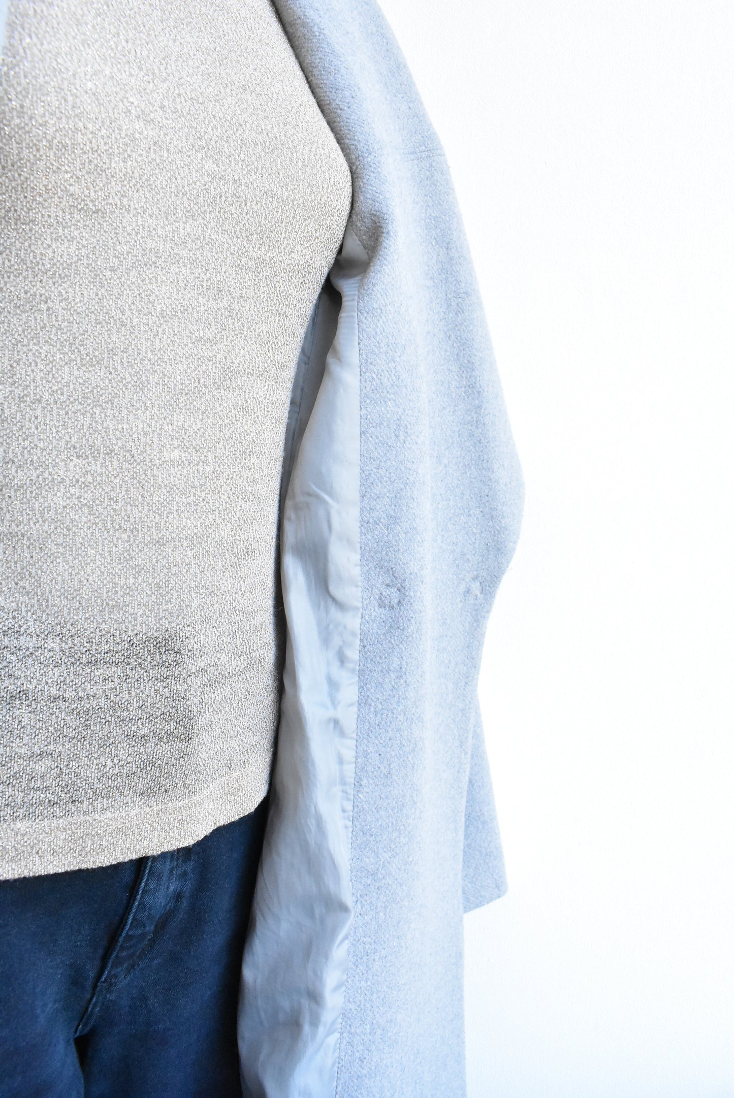 Whistle warm grey coat with belt,16