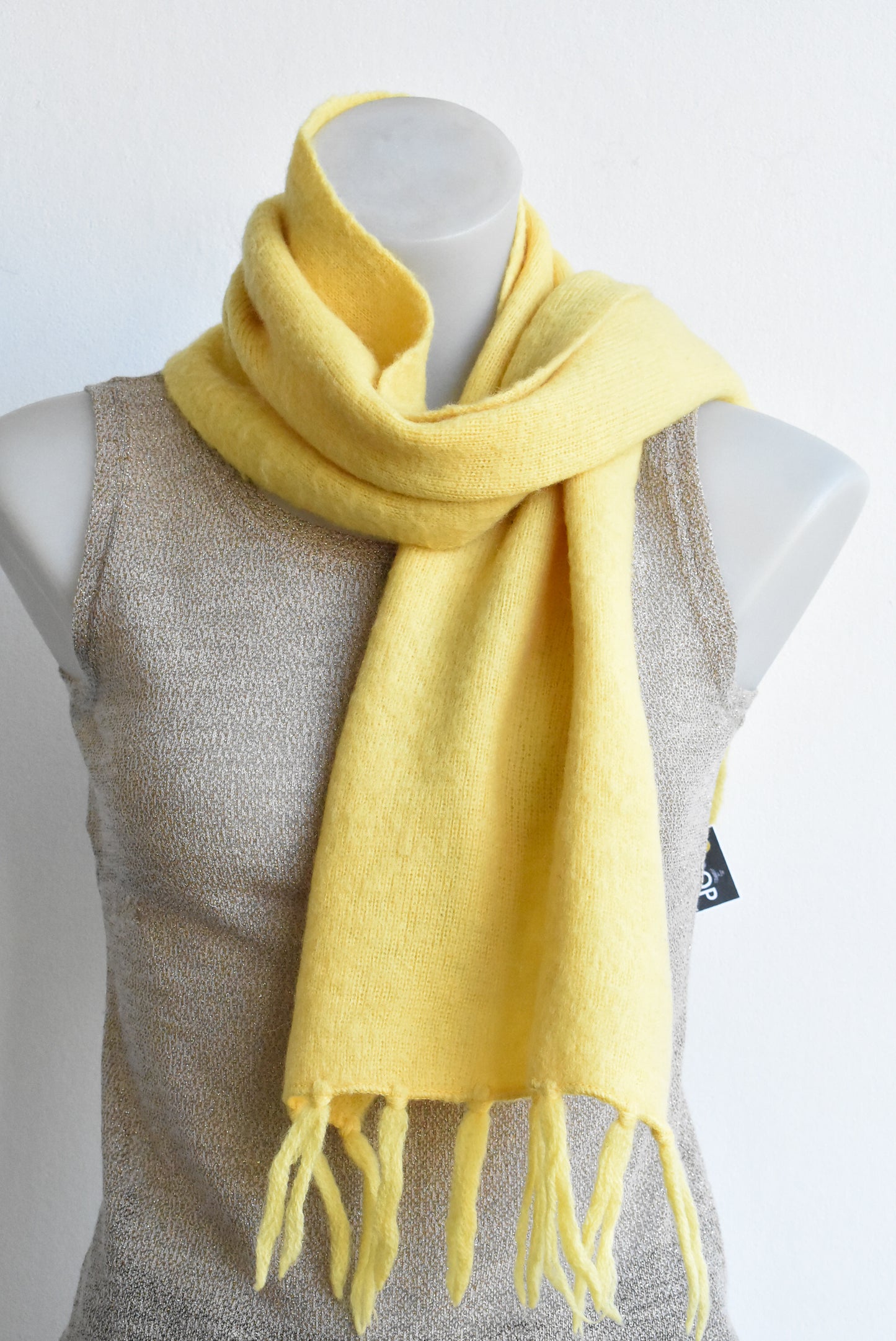 Arrow Vintage Yellow Woollen Scarf, made in NZ