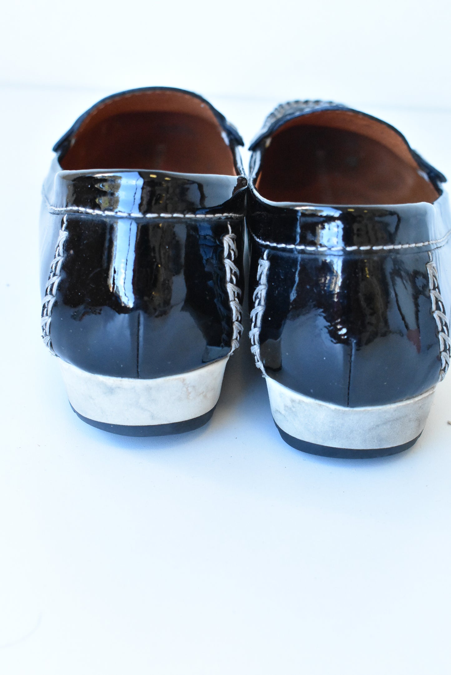 Geox Black patent leather shoes Sz 40