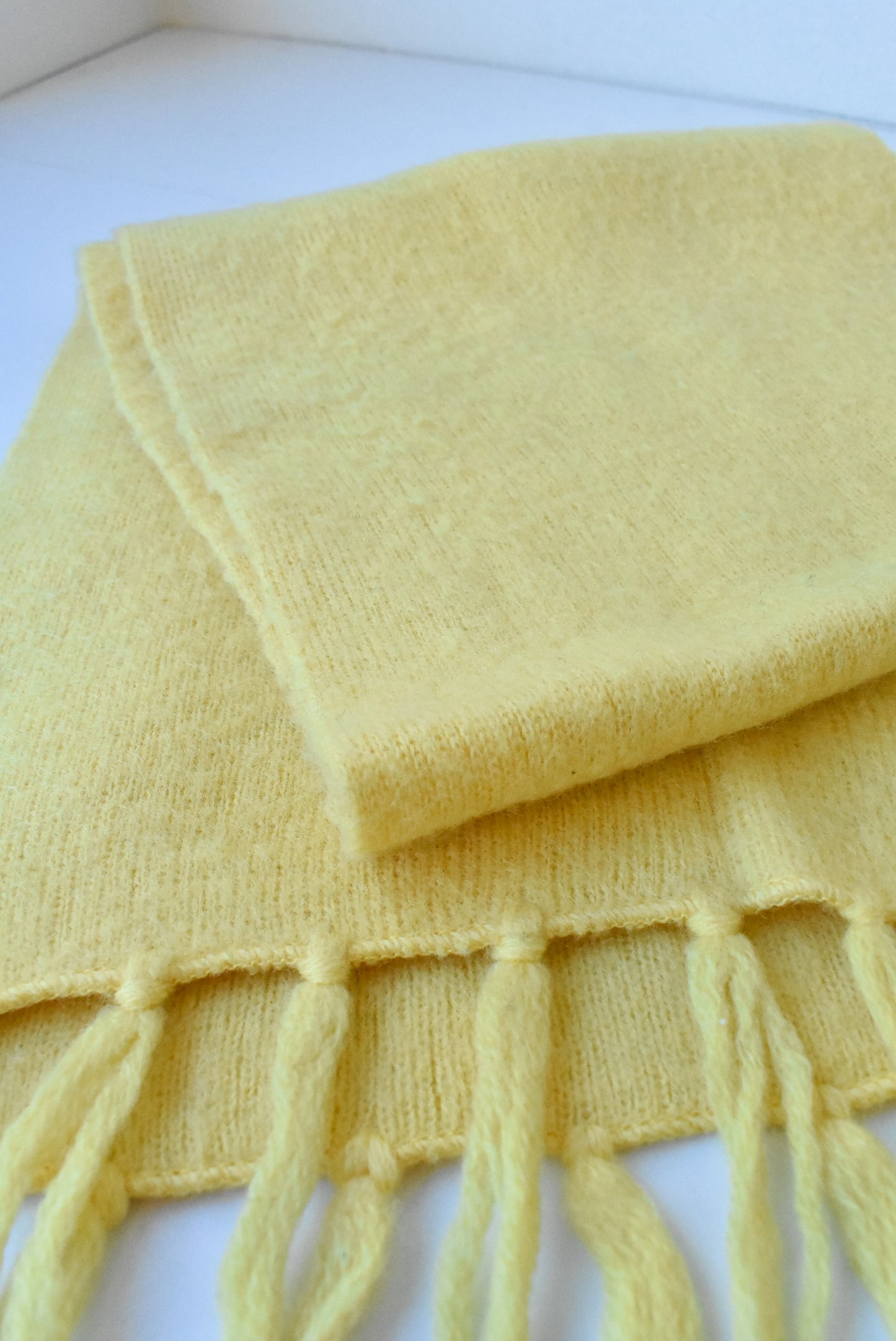 Arrow Vintage Yellow Woollen Scarf, made in NZ