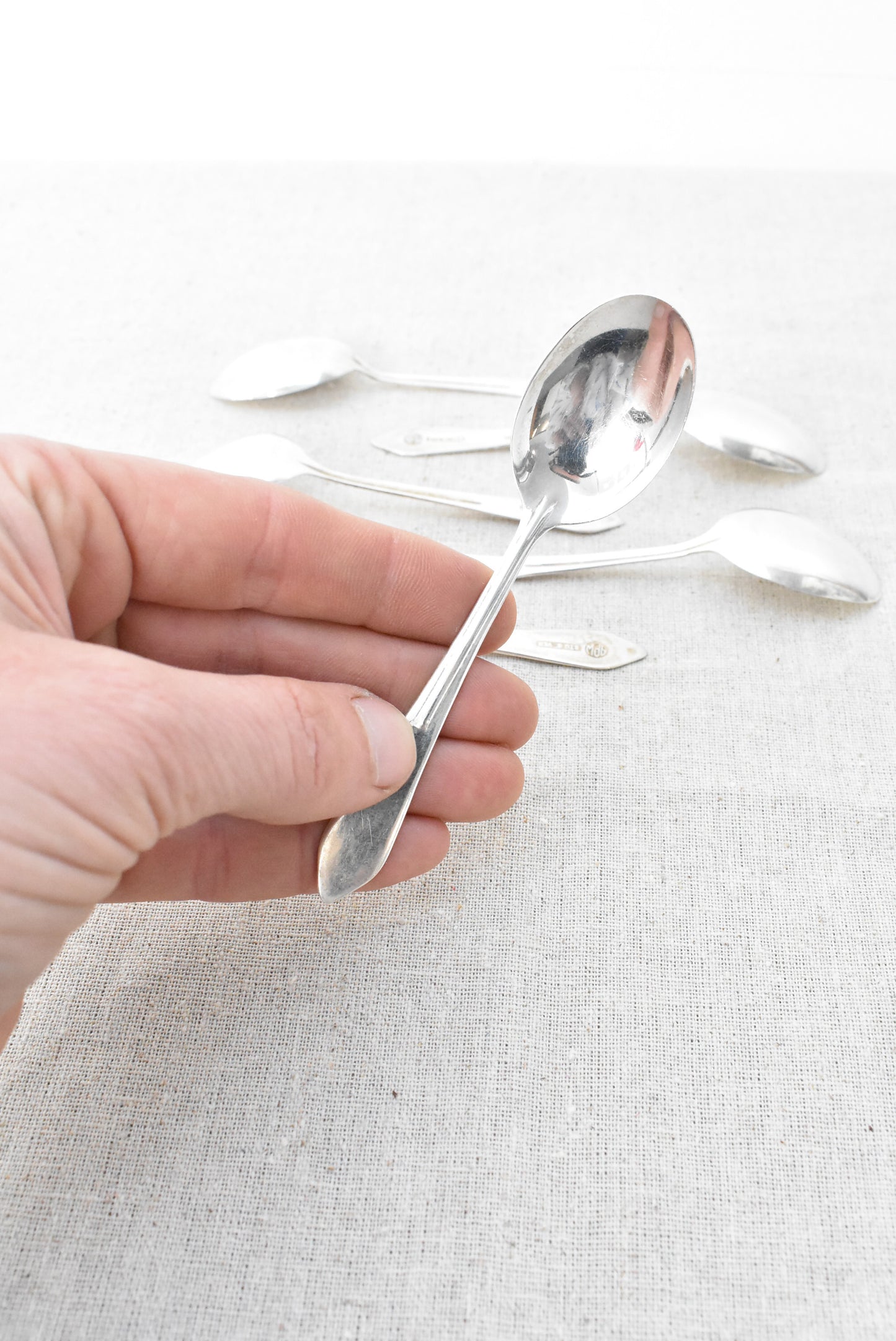 APW sterling silver teaspoon set, Retro
