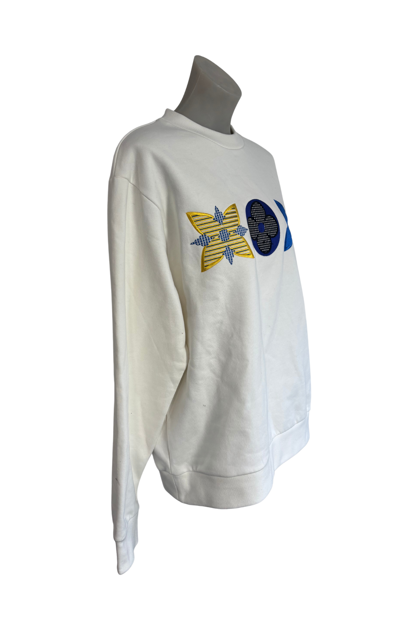 Louis Vuitton flower monogram embroidered jumper, L