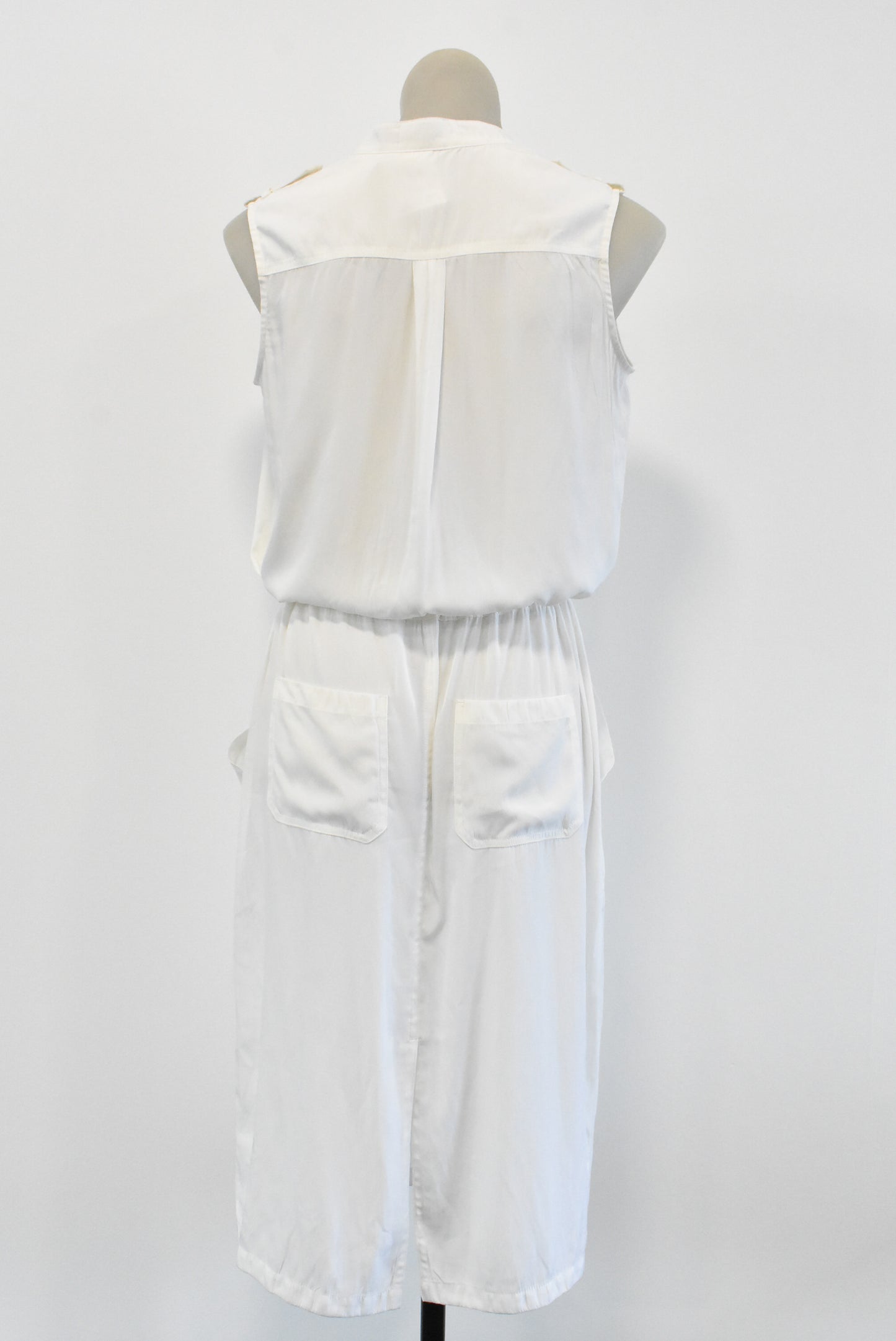 Sills white shirt dress with pockets, 10