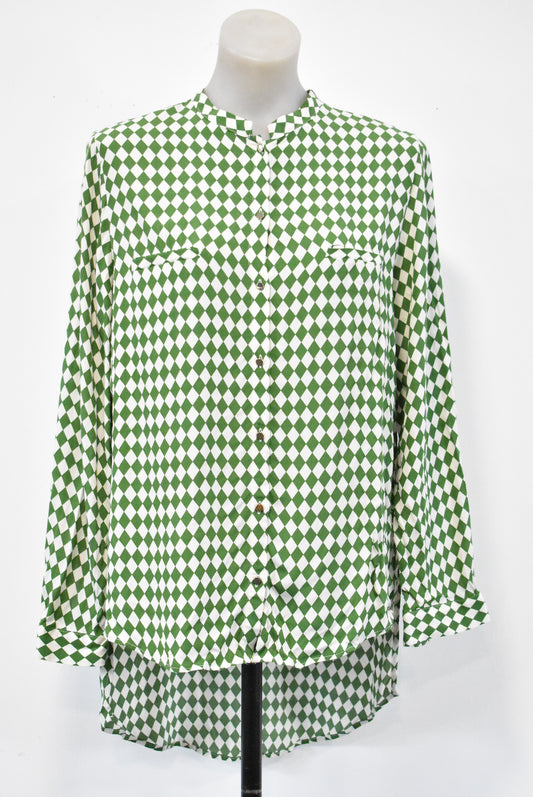 Sass & Bide Australia designed checkered blouse, M