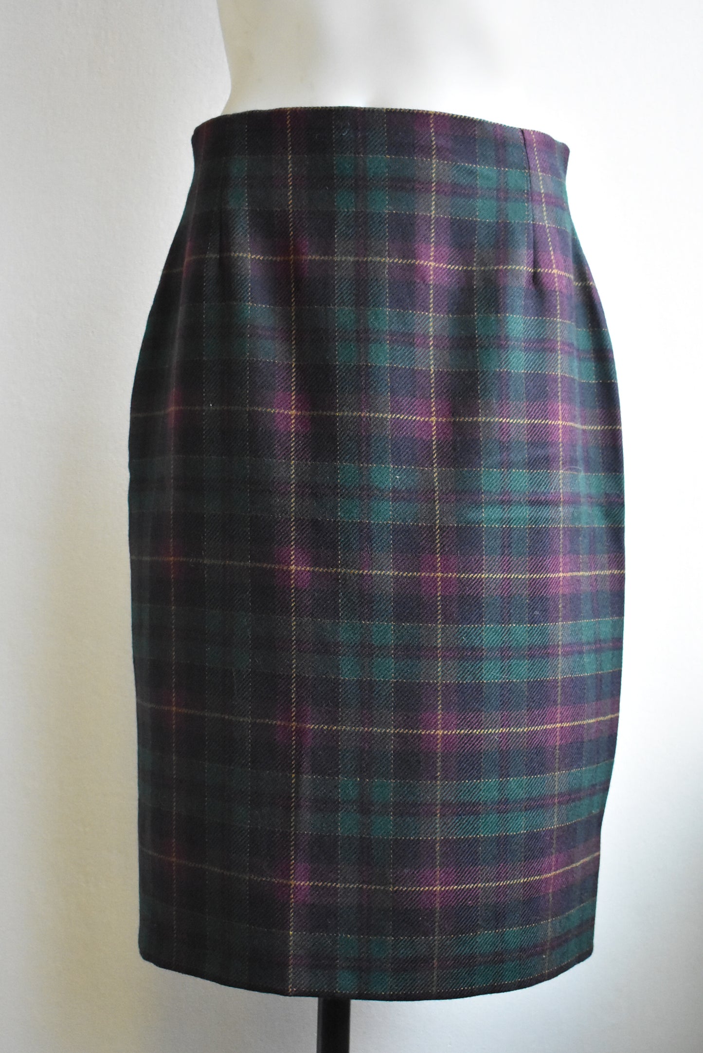 Marks and Spencer wool plaid skirt, S/M