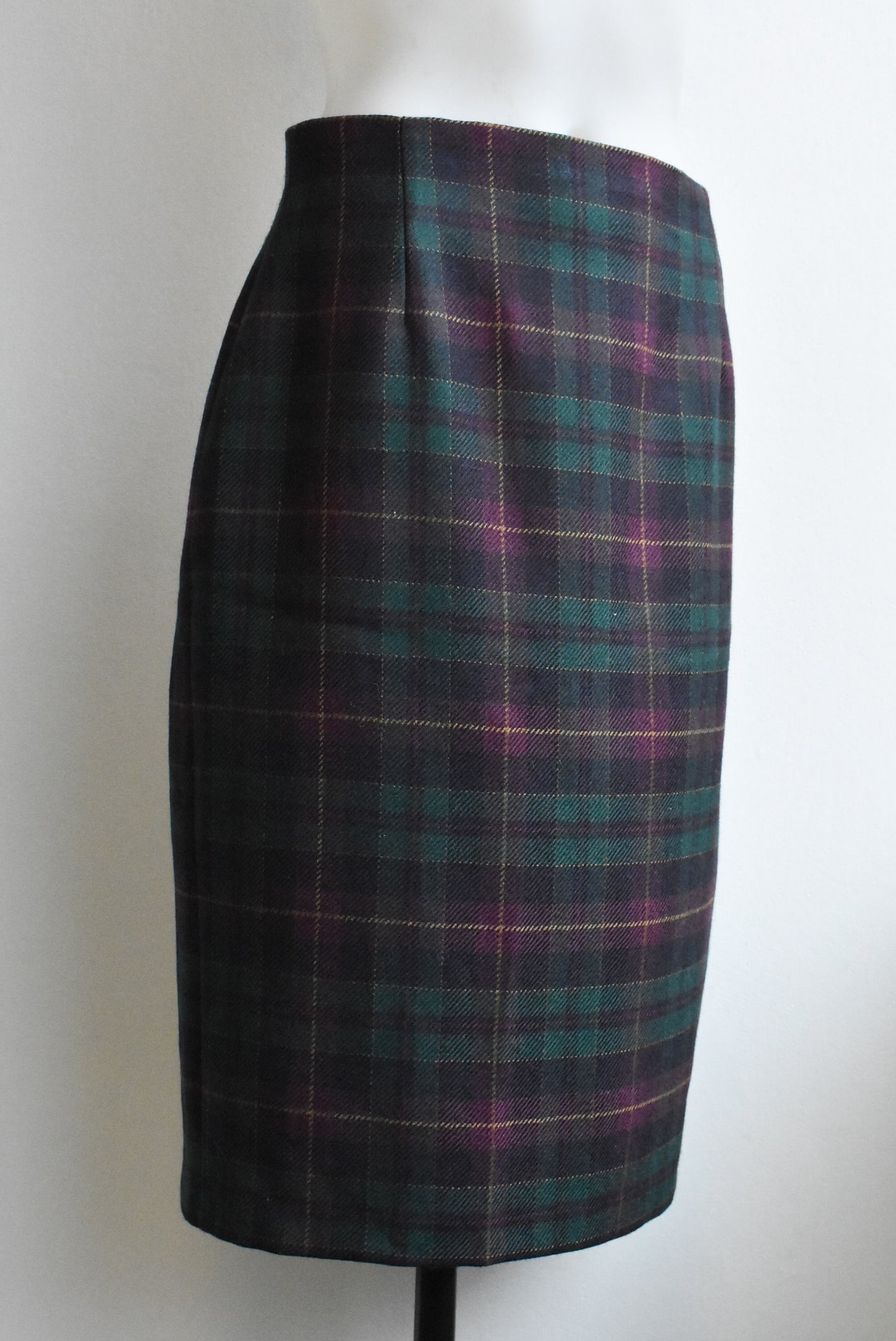 Marks and Spencer wool plaid skirt, S/M