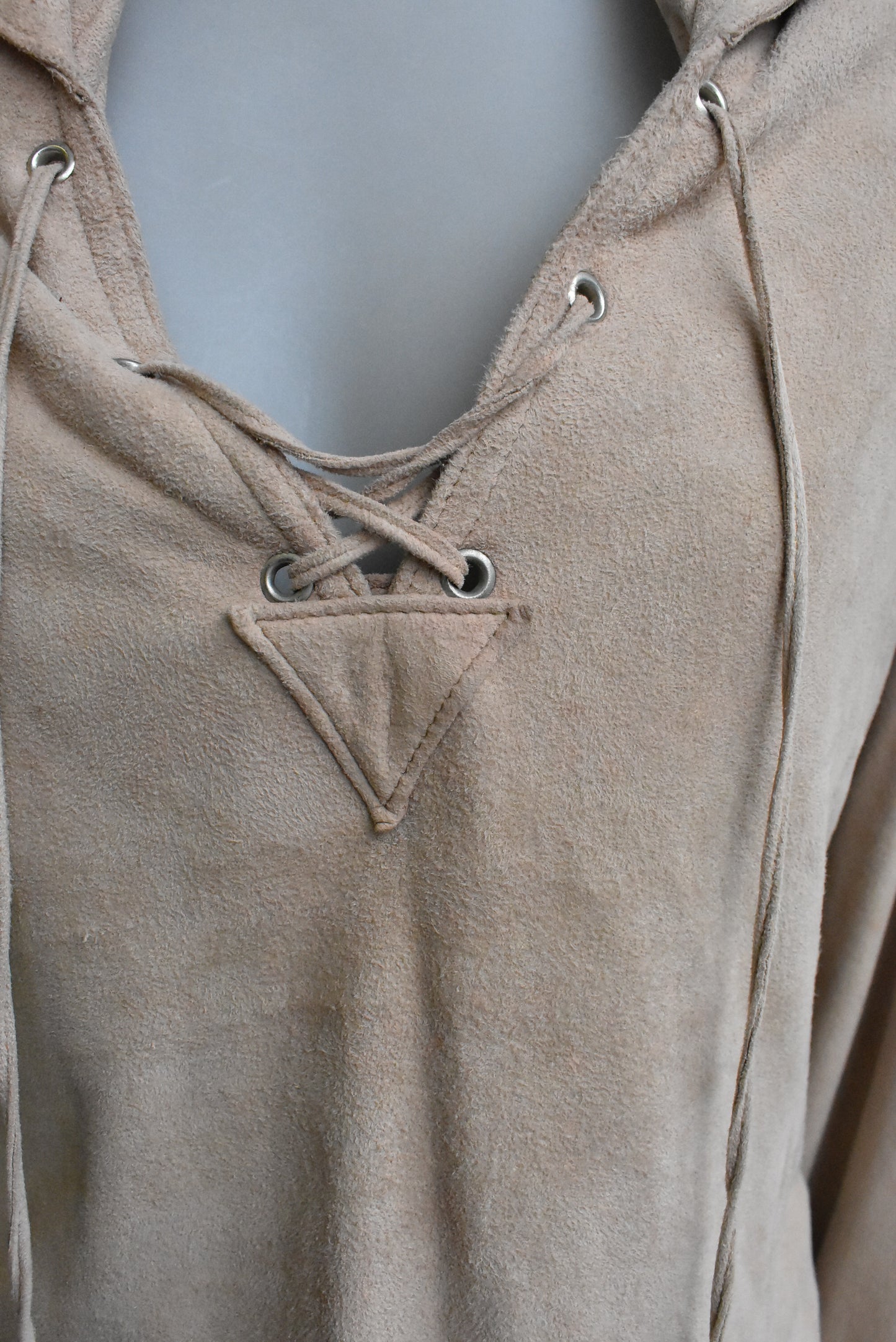 Hide Style Lace Up Top -made in Oamaru