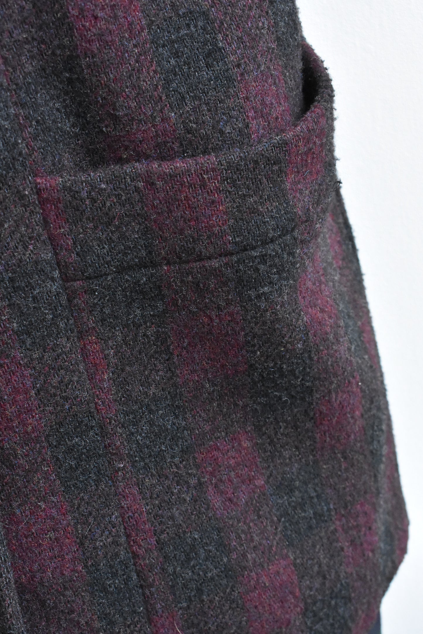 French Connection wool blend coat with furry collar, 8