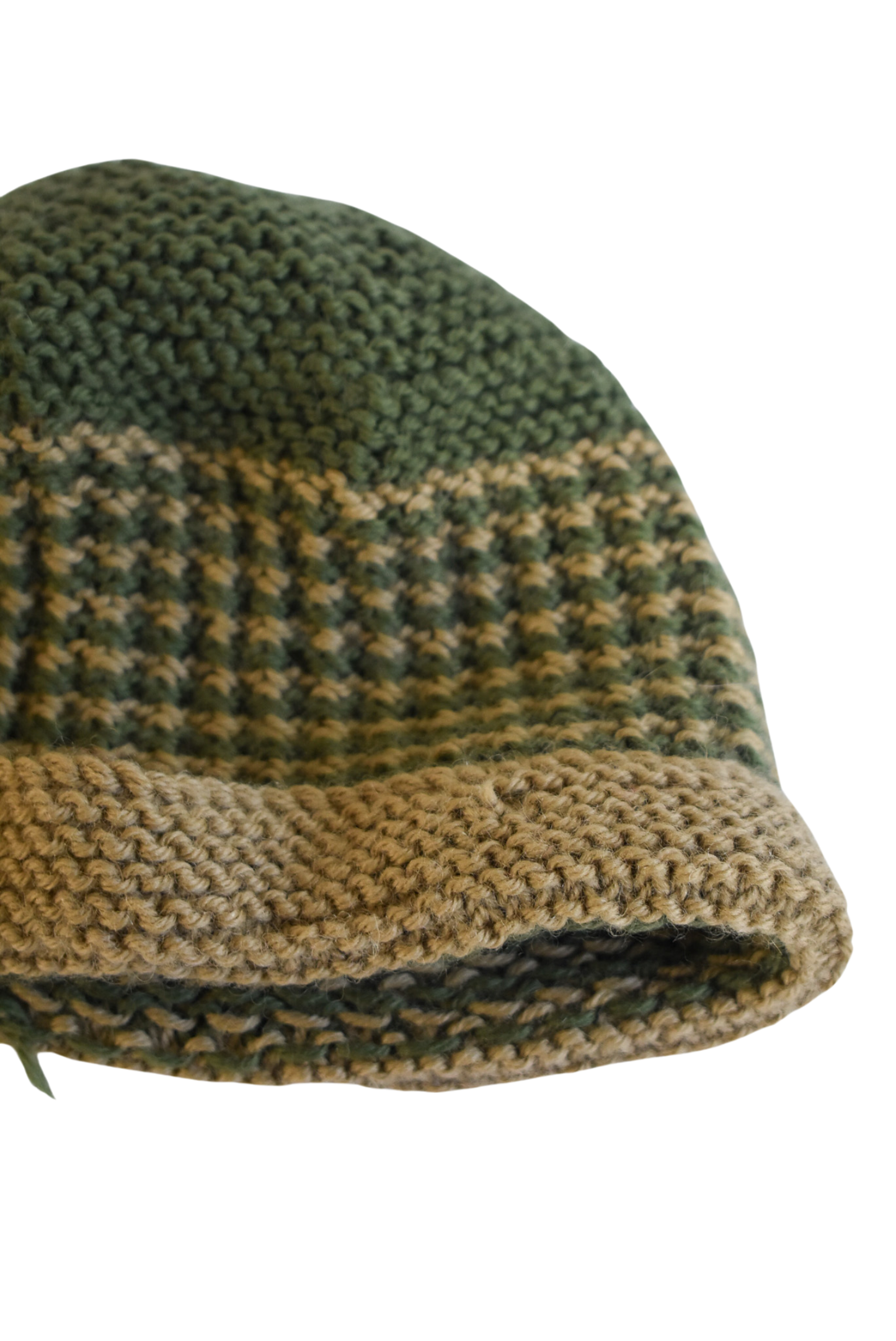 Handknit forest green beanie