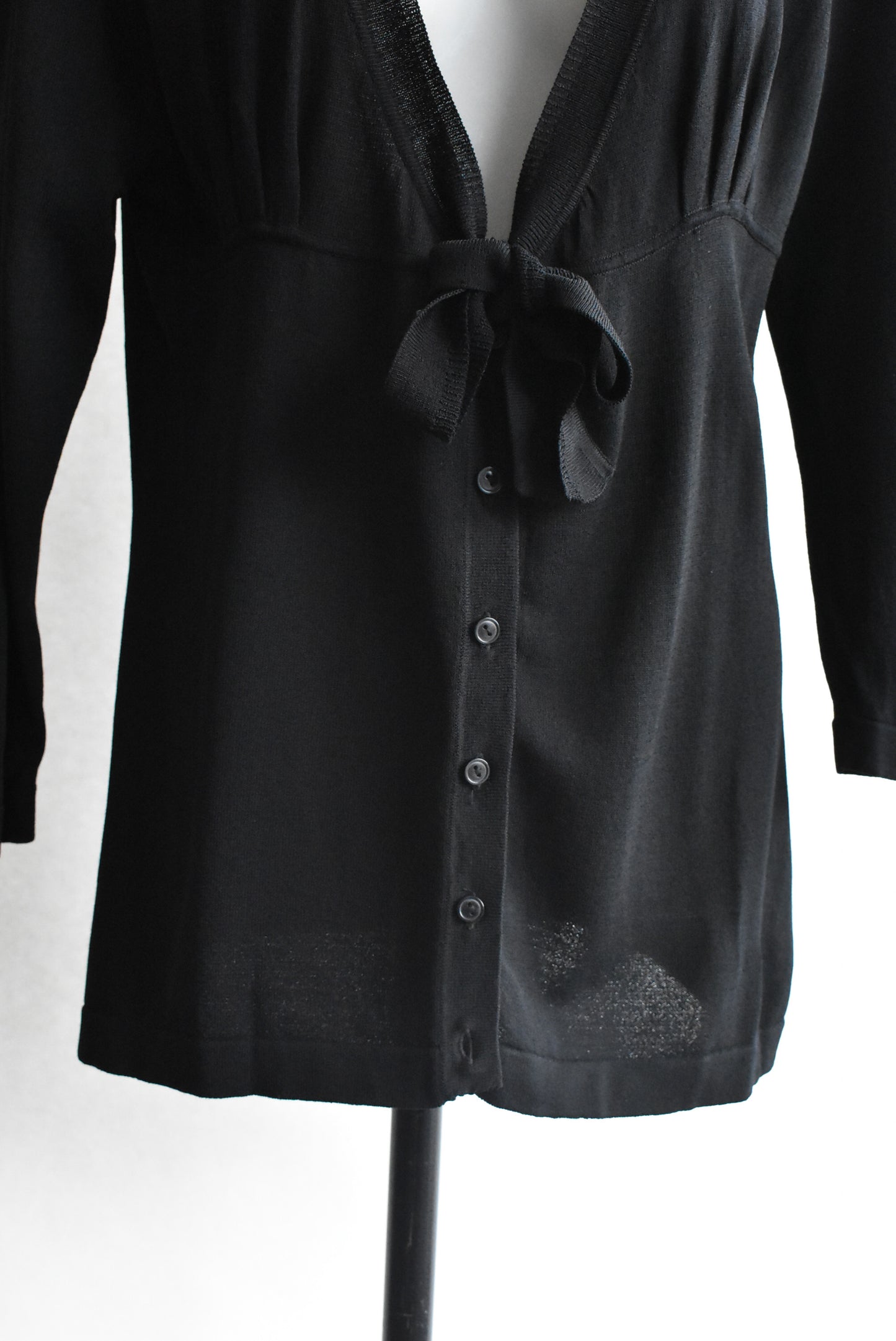 Classique black tie waist knit, size L