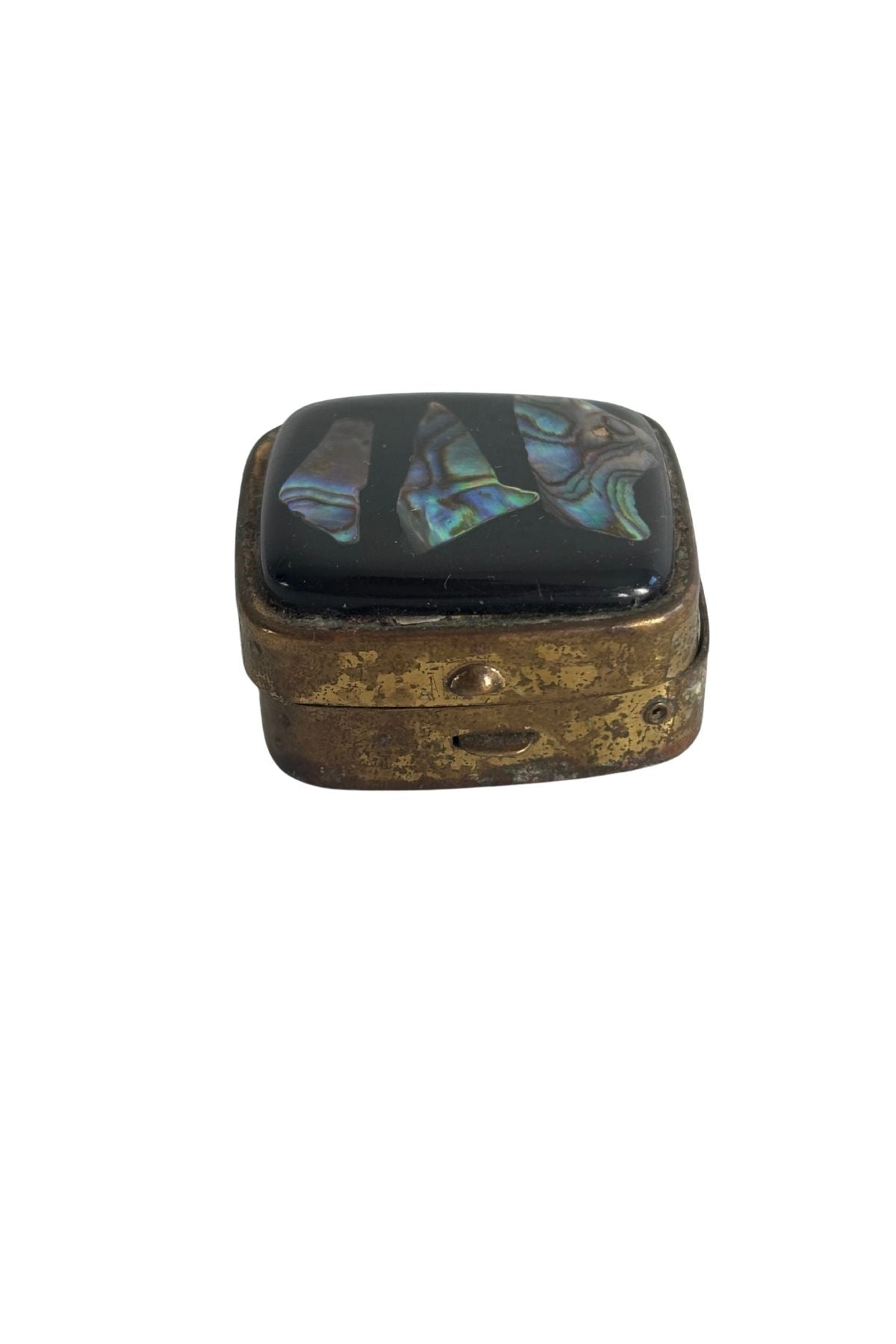 Vintage paua shell pill box