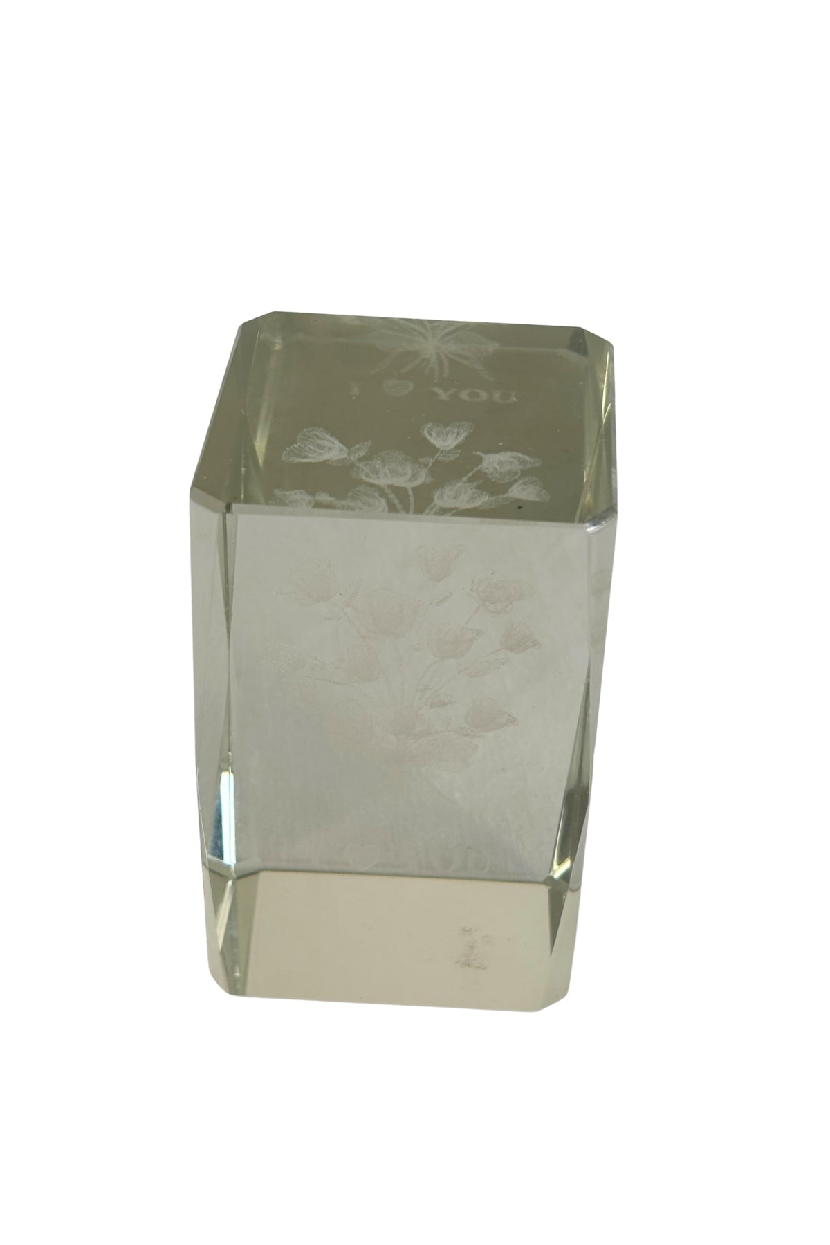 I Love You glass paper weight
