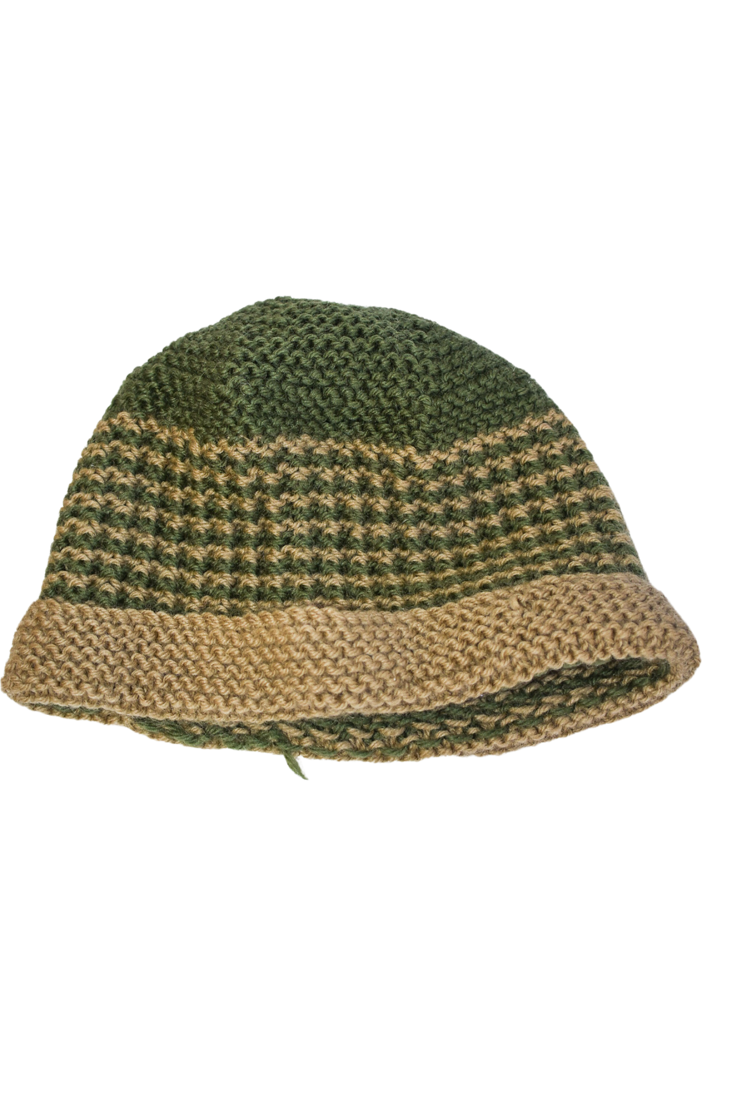 Handknit forest green beanie