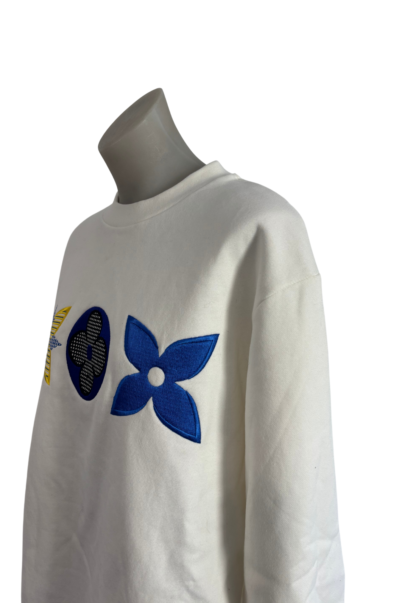 Louis Vuitton flower monogram embroidered jumper, L