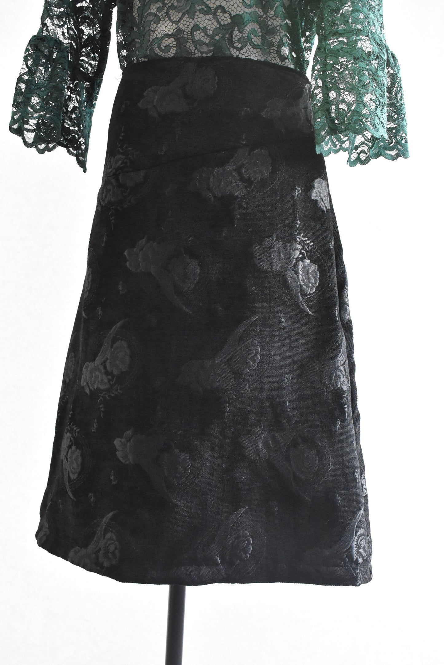 Wild South black roses midi skirt, 14