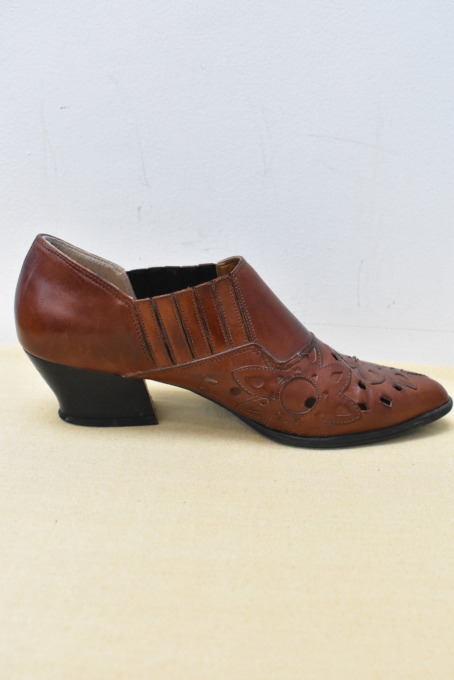 Martorell brown leather NZ-designed shoes, 25.5cm