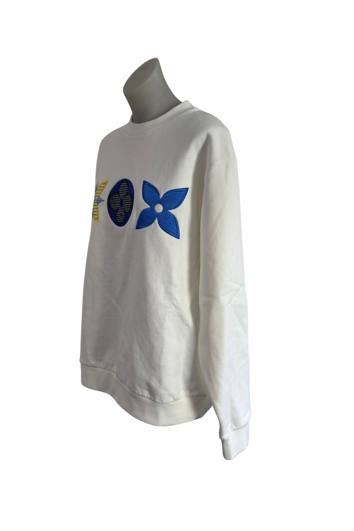 Louis Vuitton flower monogram embroidered jumper, L