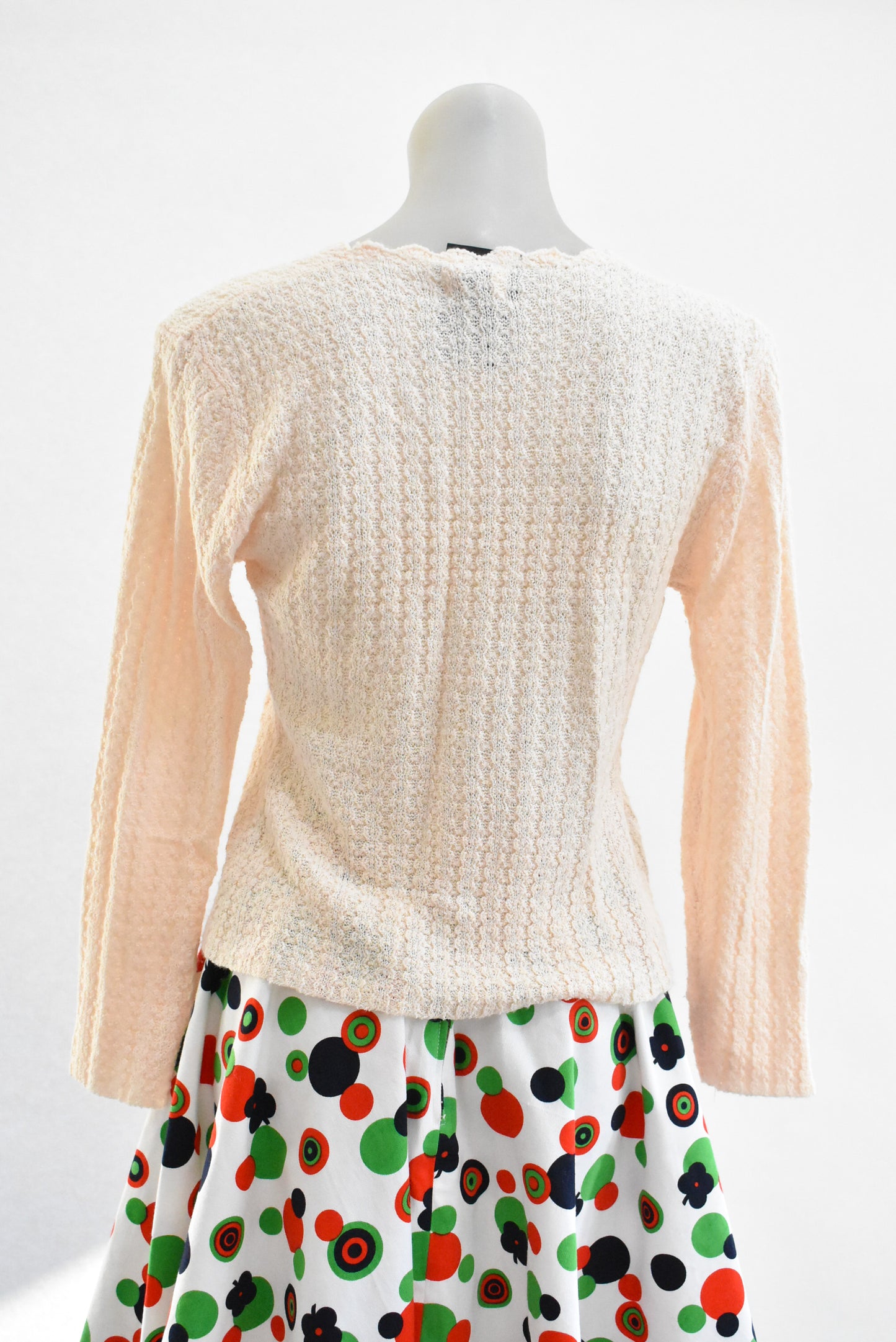 Jing peach cable knit cardy, S