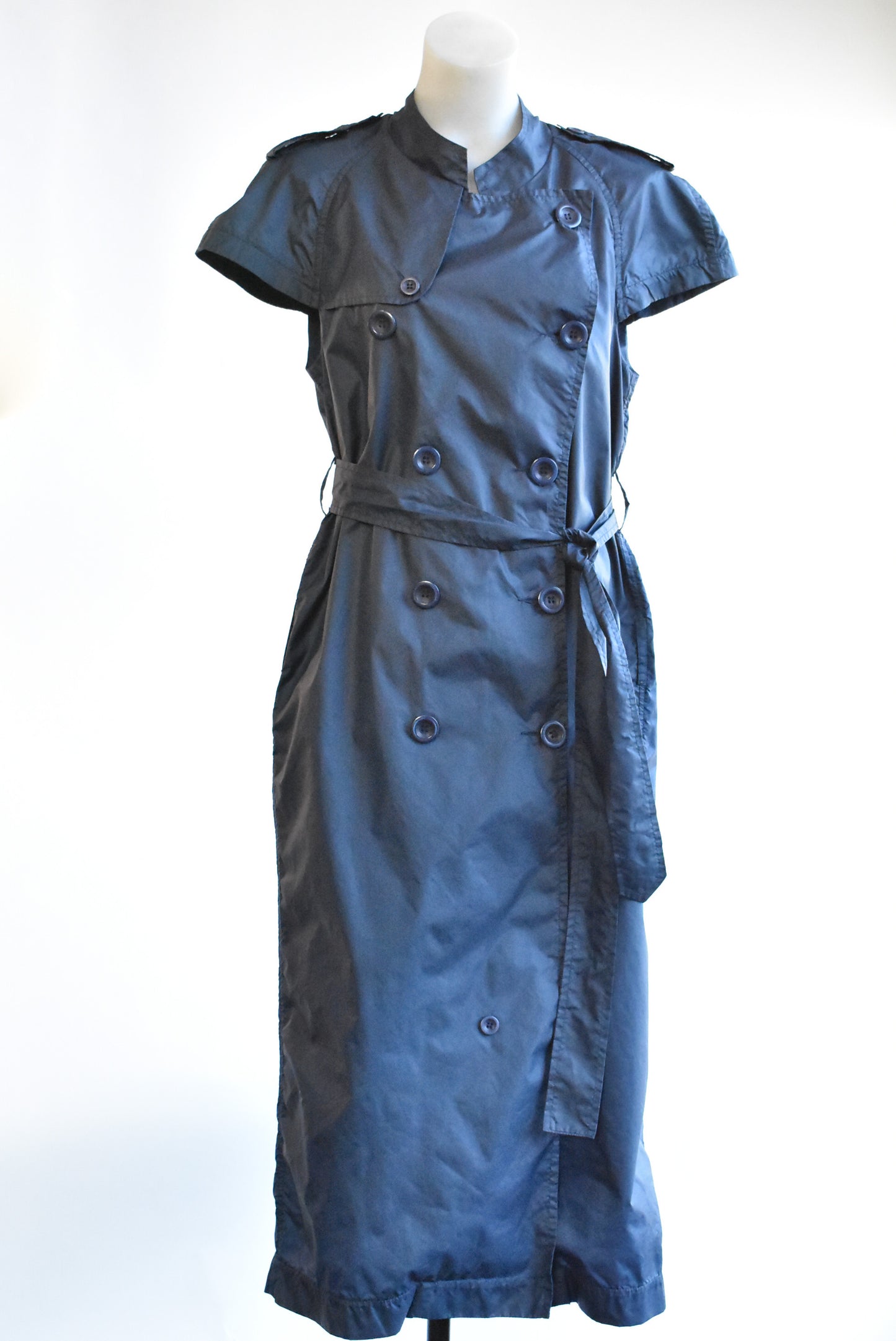 NOM*d navy double breasted button up dress, 12