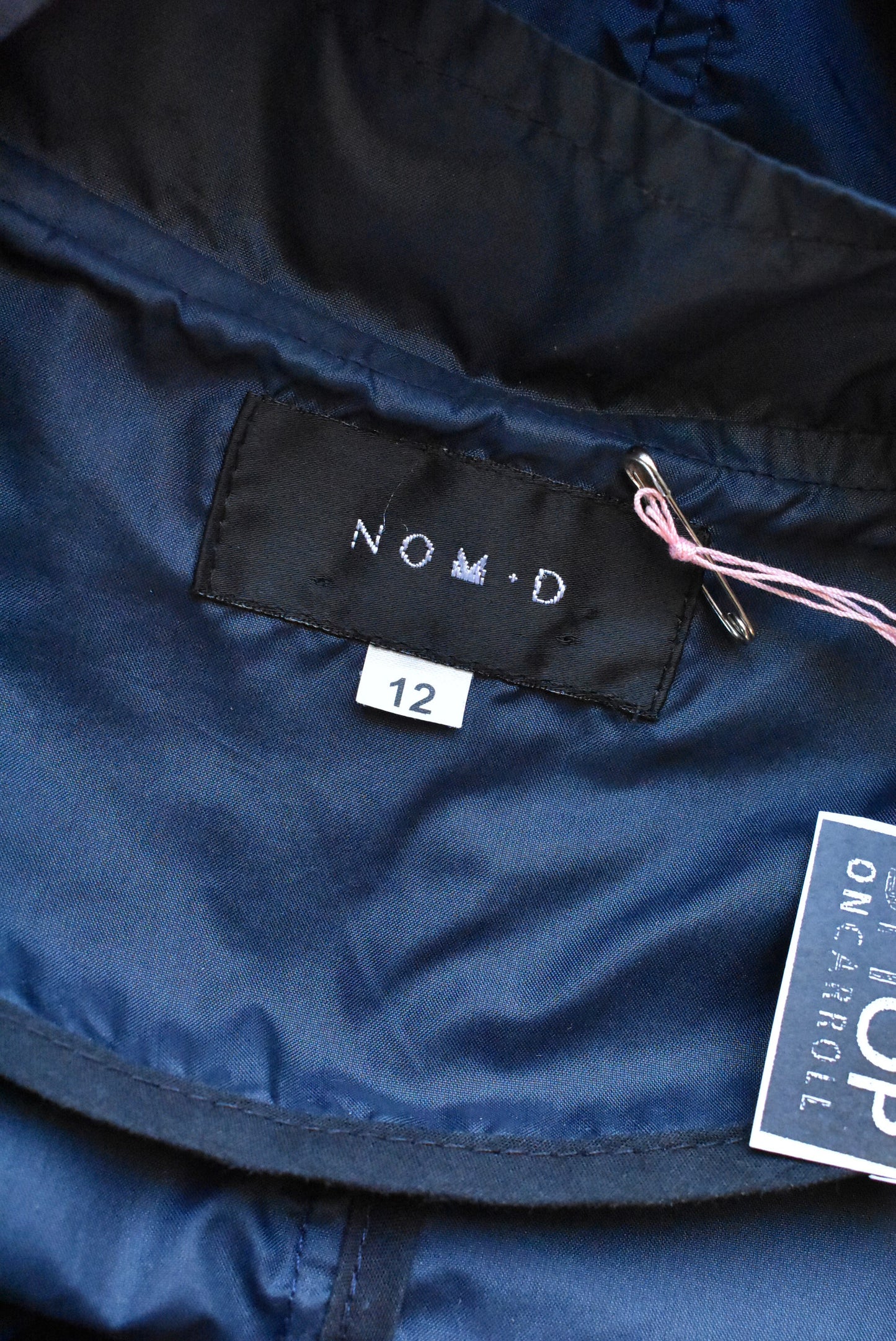 NOM*d navy double breasted button up dress, 12