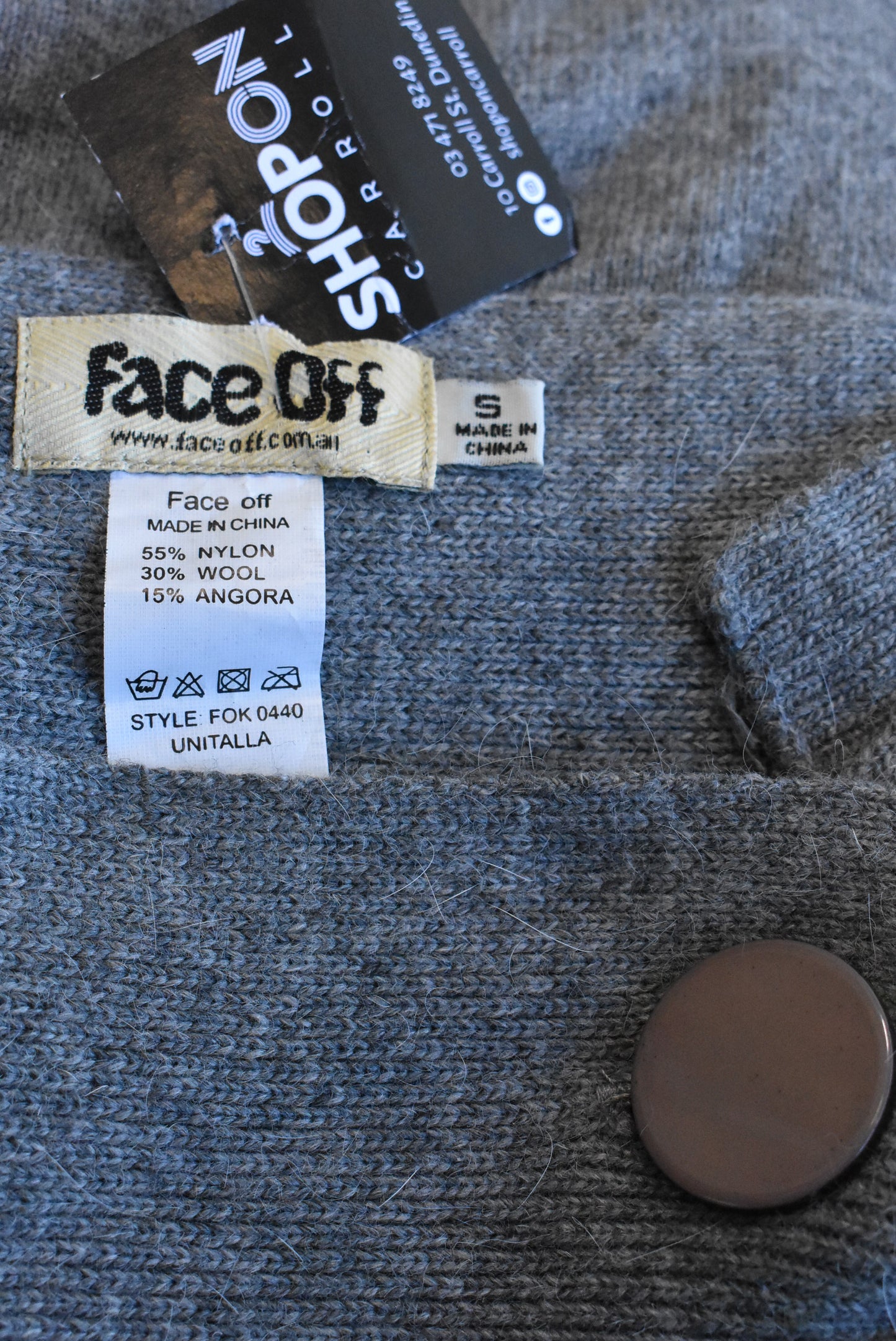 Face Off grey wool blend pinafore, XS