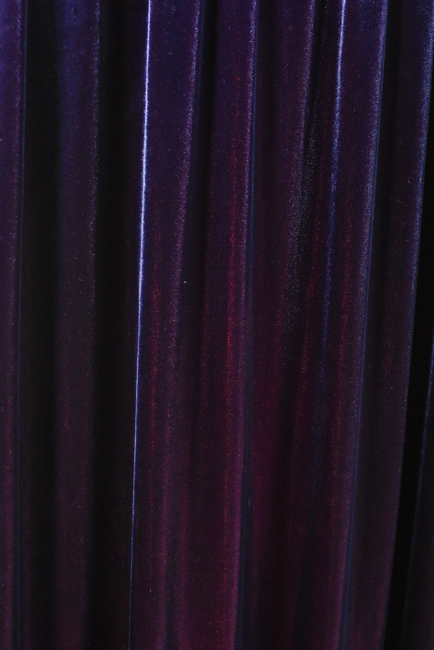 Hot Couture iridescent midnight blue velour skirt, size 14