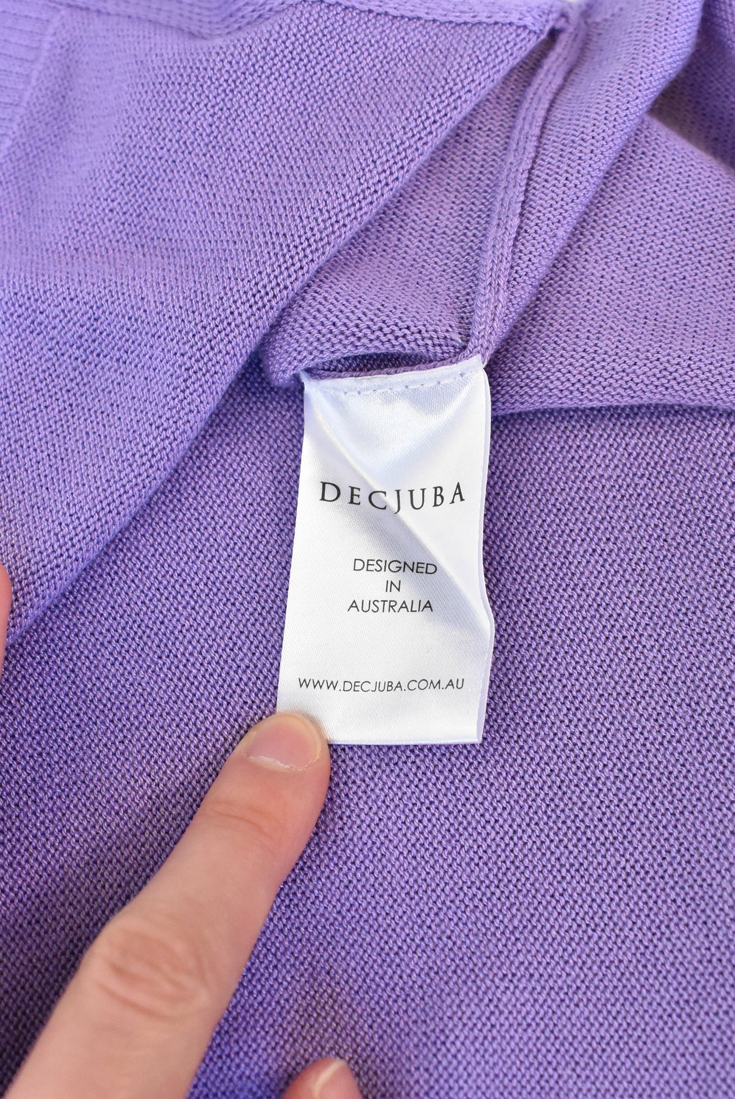 Decjuba lilac v-neck long sleeve top, size M