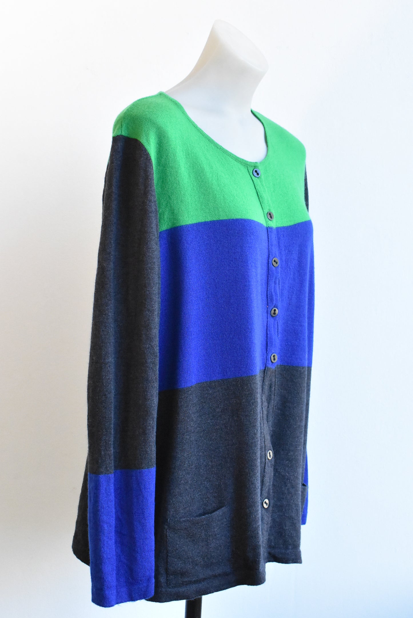 The Wool Company striped cardigan, size XXL